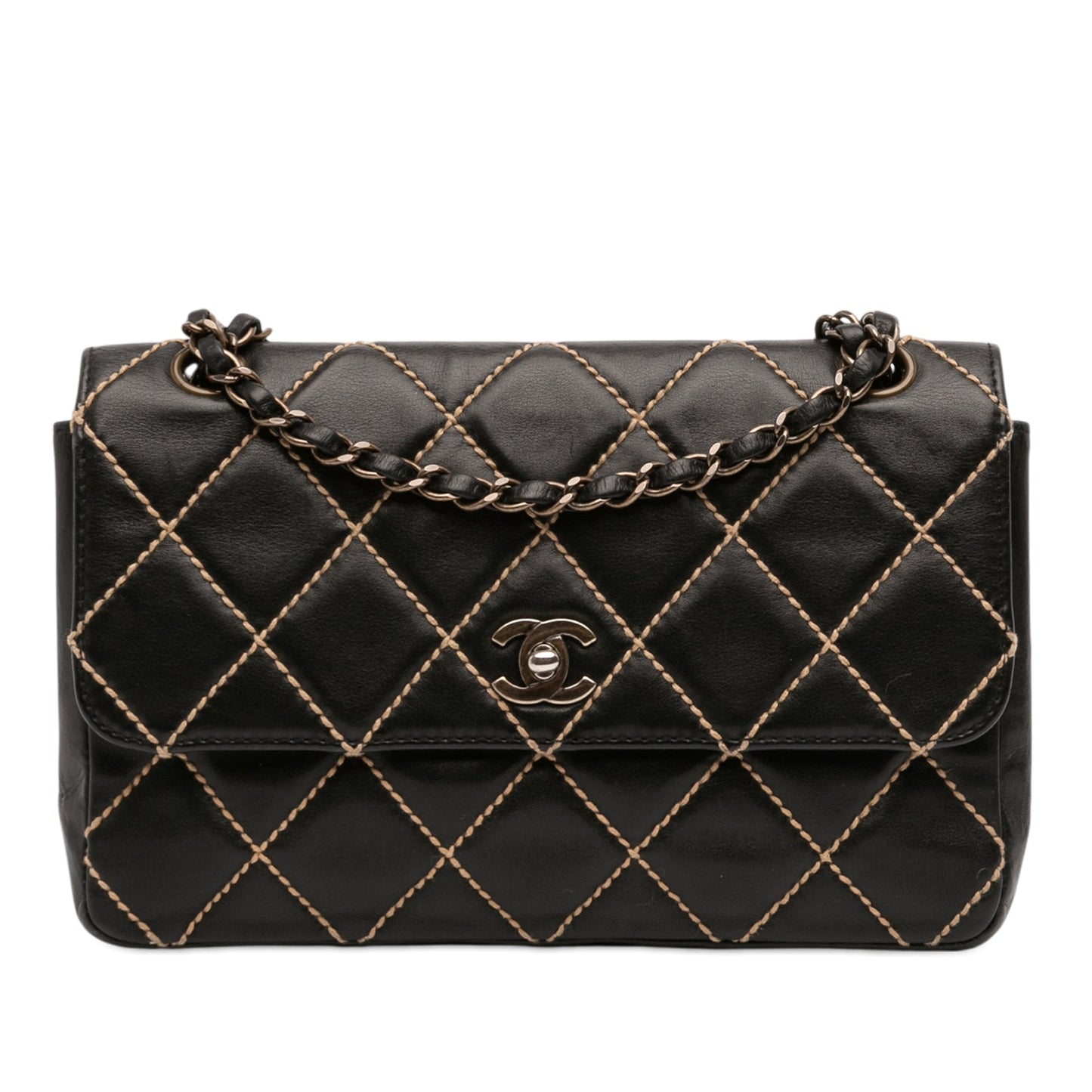 Chanel CC Wild Stitch Lambskin Flap
