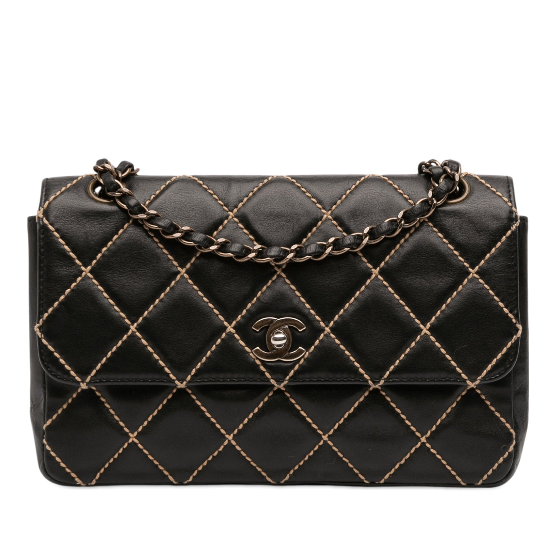 Chanel CC Wild Stitch Lambskin Flap