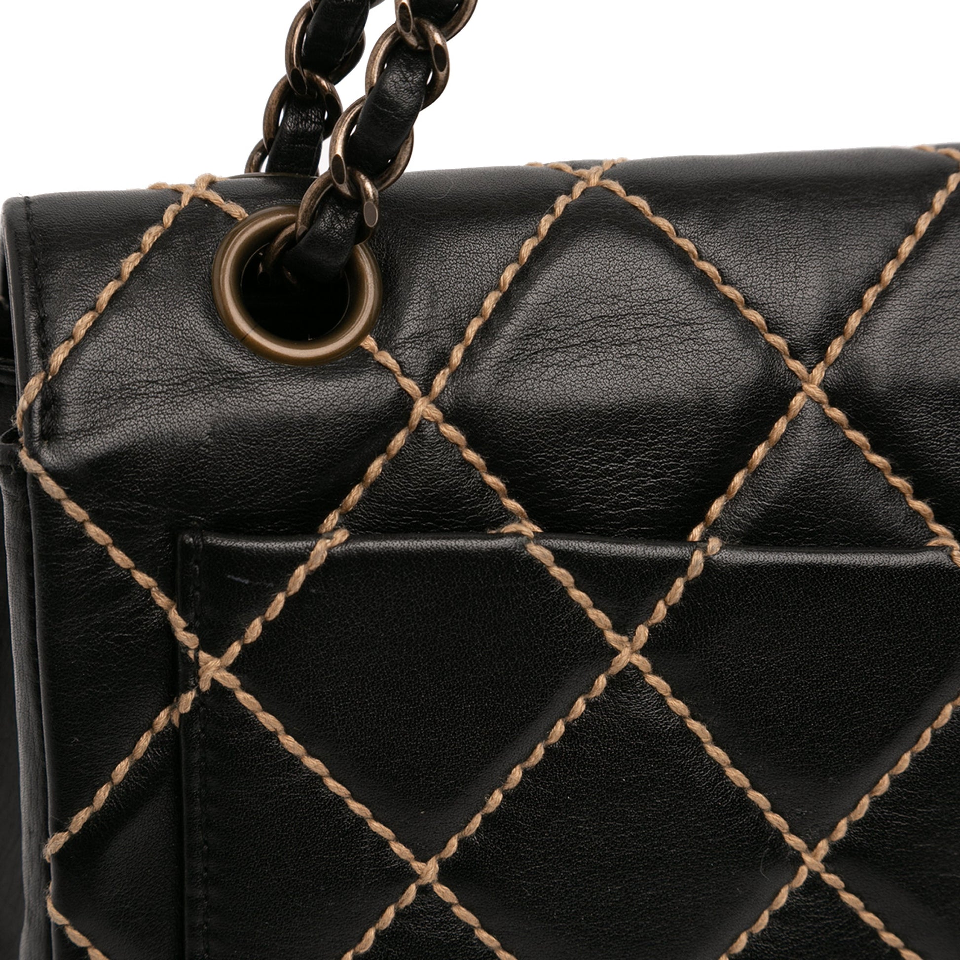 Chanel CC Wild Stitch Lambskin Flap