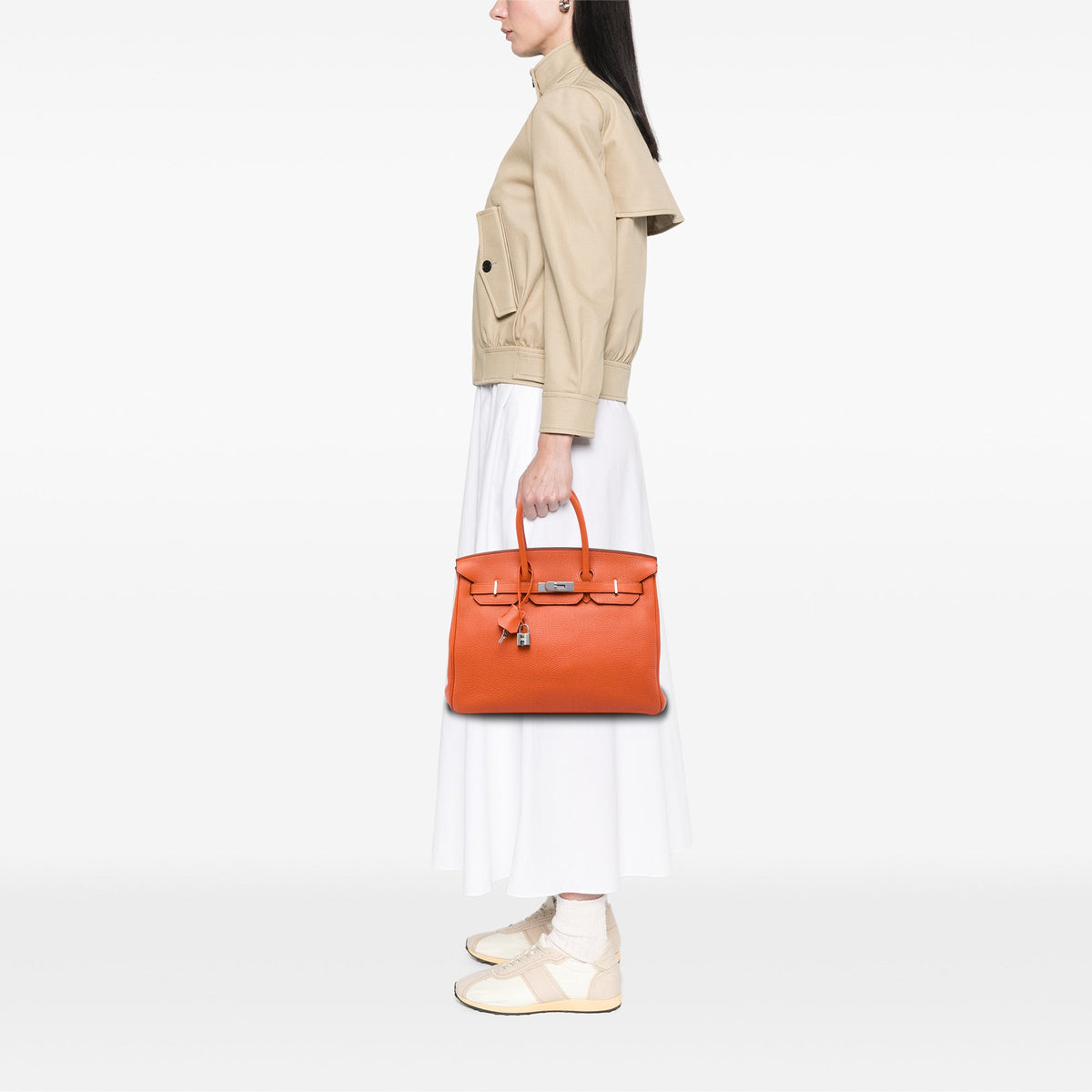 Hermès Togo Birkin Retourne 35 — Orange