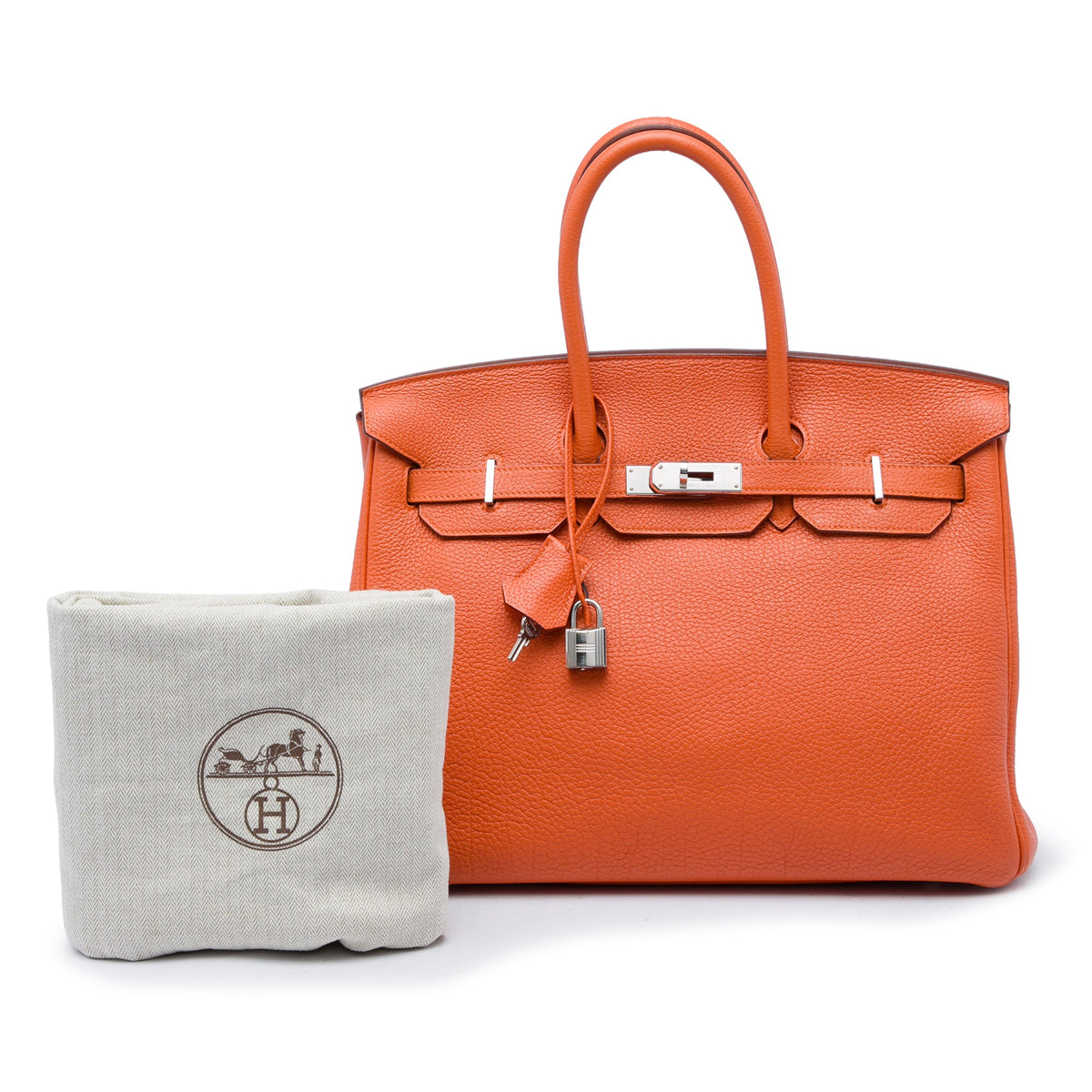 Hermès Togo Birkin Retourne 35 — Orange