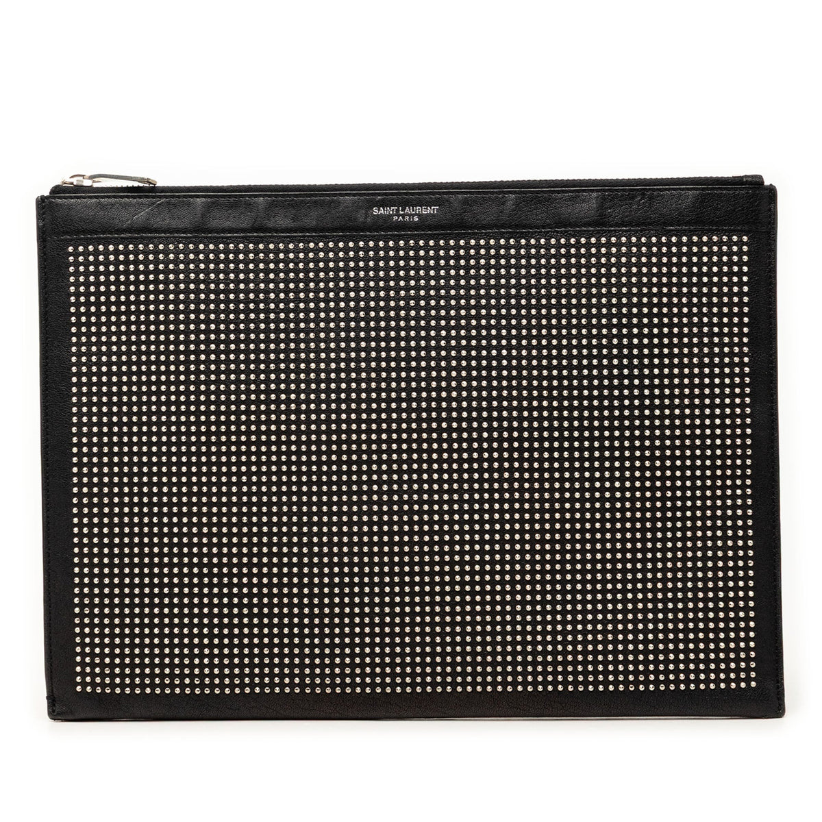 Saint Laurent Studded Leather Clutch