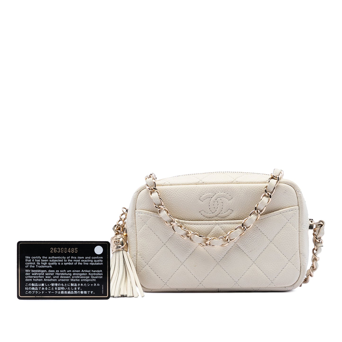 Chanel Mini Quilted Caviar Coco Tassel Camera Case