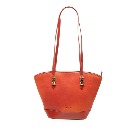 LOEWE Leather Velazquez Twist Shoulder Bag