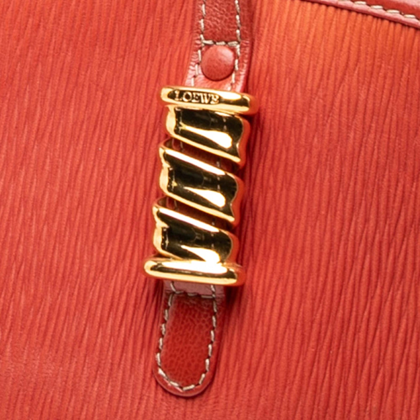 LOEWE Leather Velazquez Twist Shoulder Bag