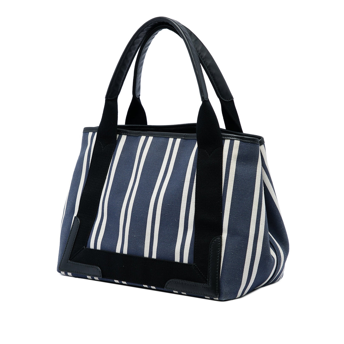 Balenciaga Canvas Striped Navy Cabas S — Blue