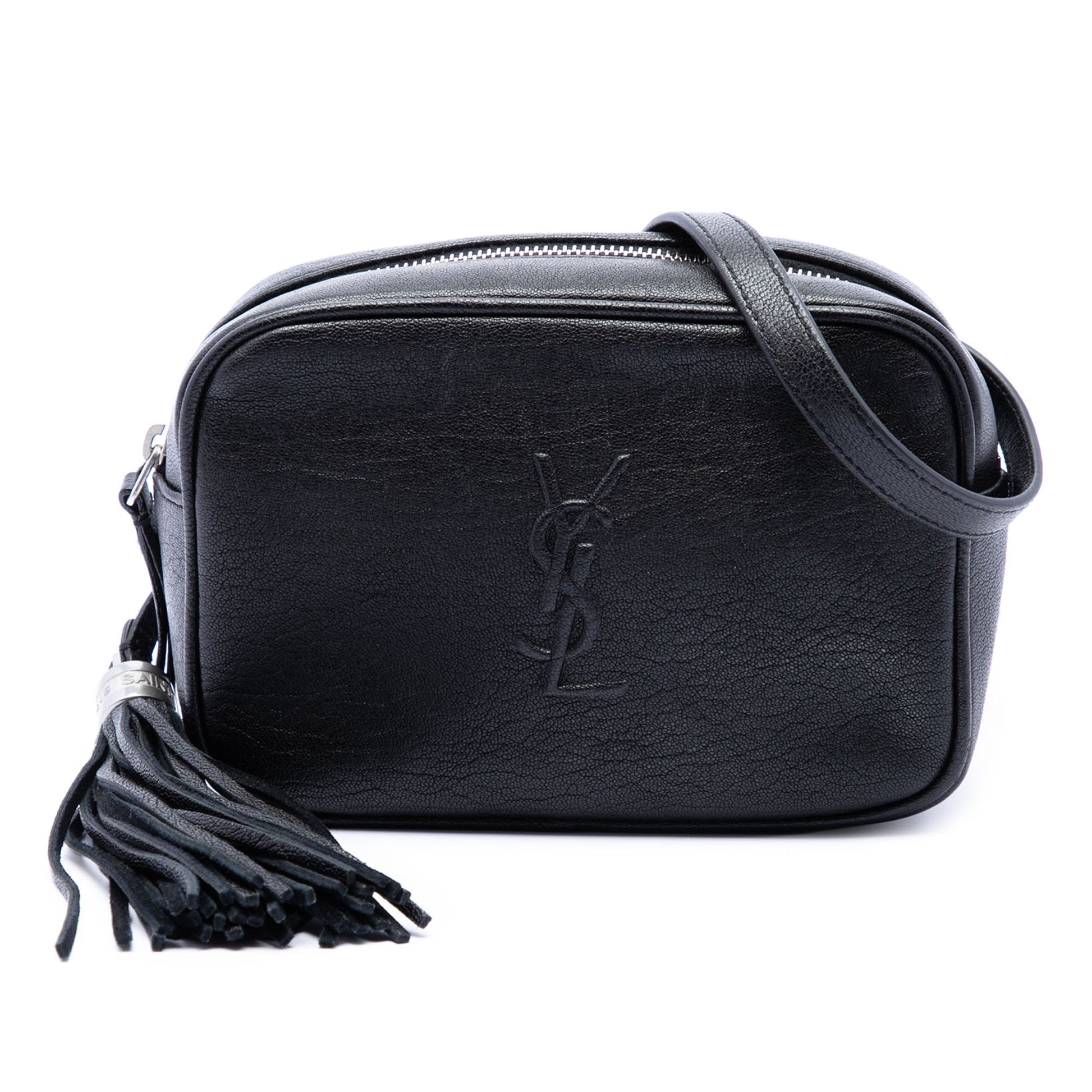 Saint Laurent Lambskin Monogram Lou Tassel Belt Bag
