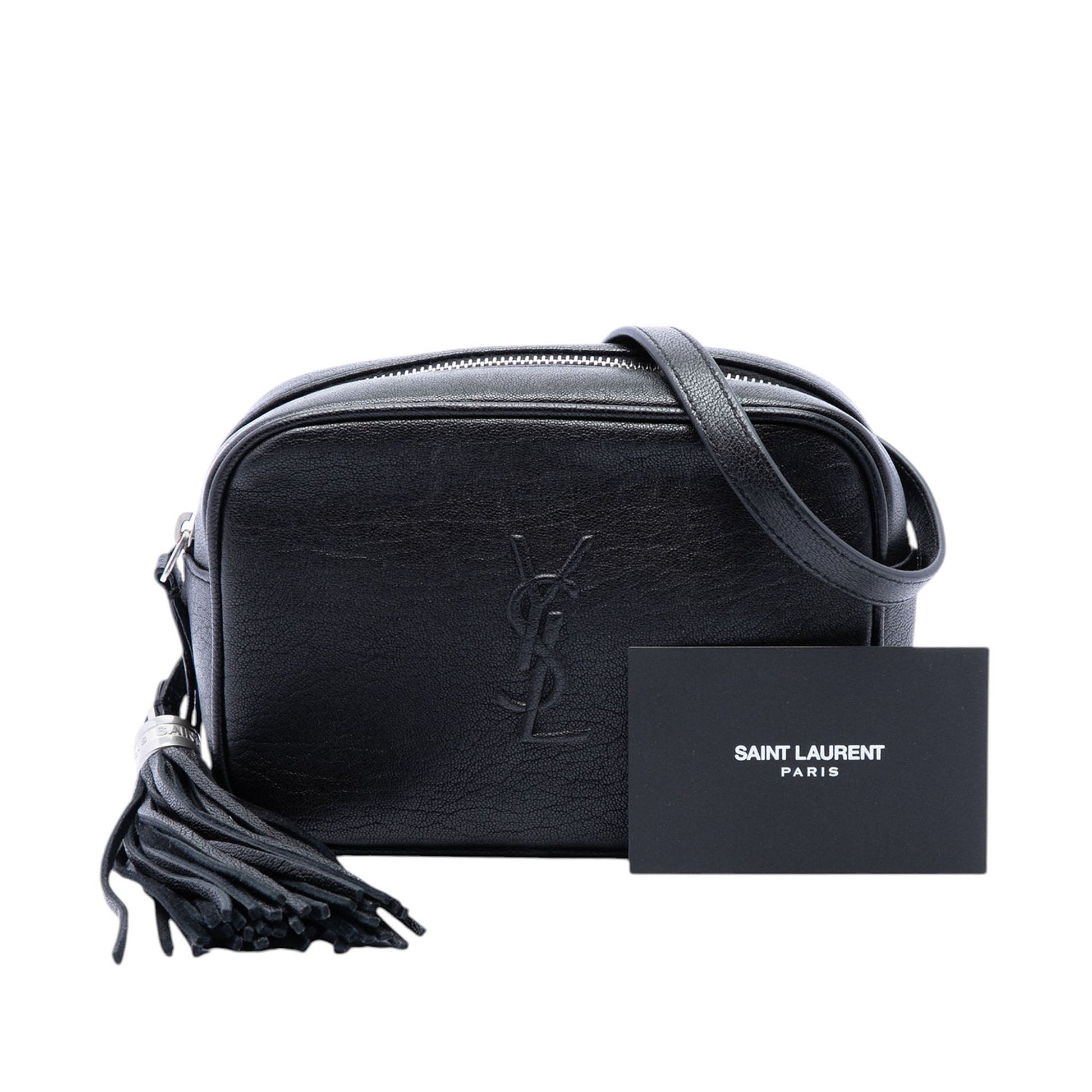 Saint Laurent Lambskin Monogram Lou Tassel Belt Bag