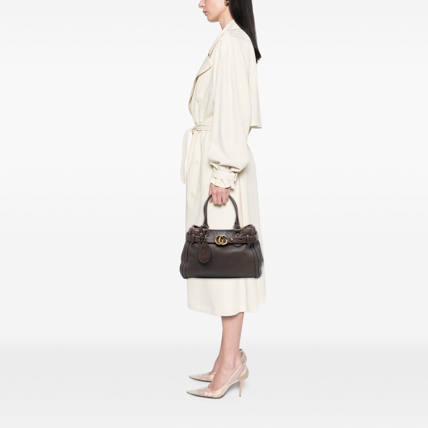 Gucci Calfskin Interlocking G Running Tote