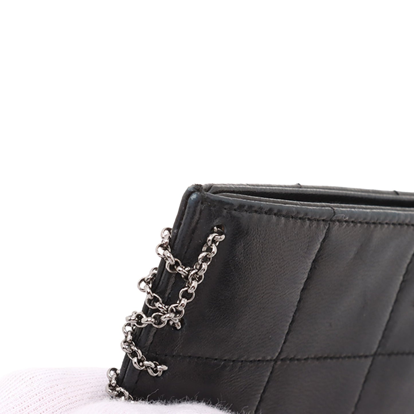 Chanel CC Choco Bar Lambskin Chain Fringe Crossbody