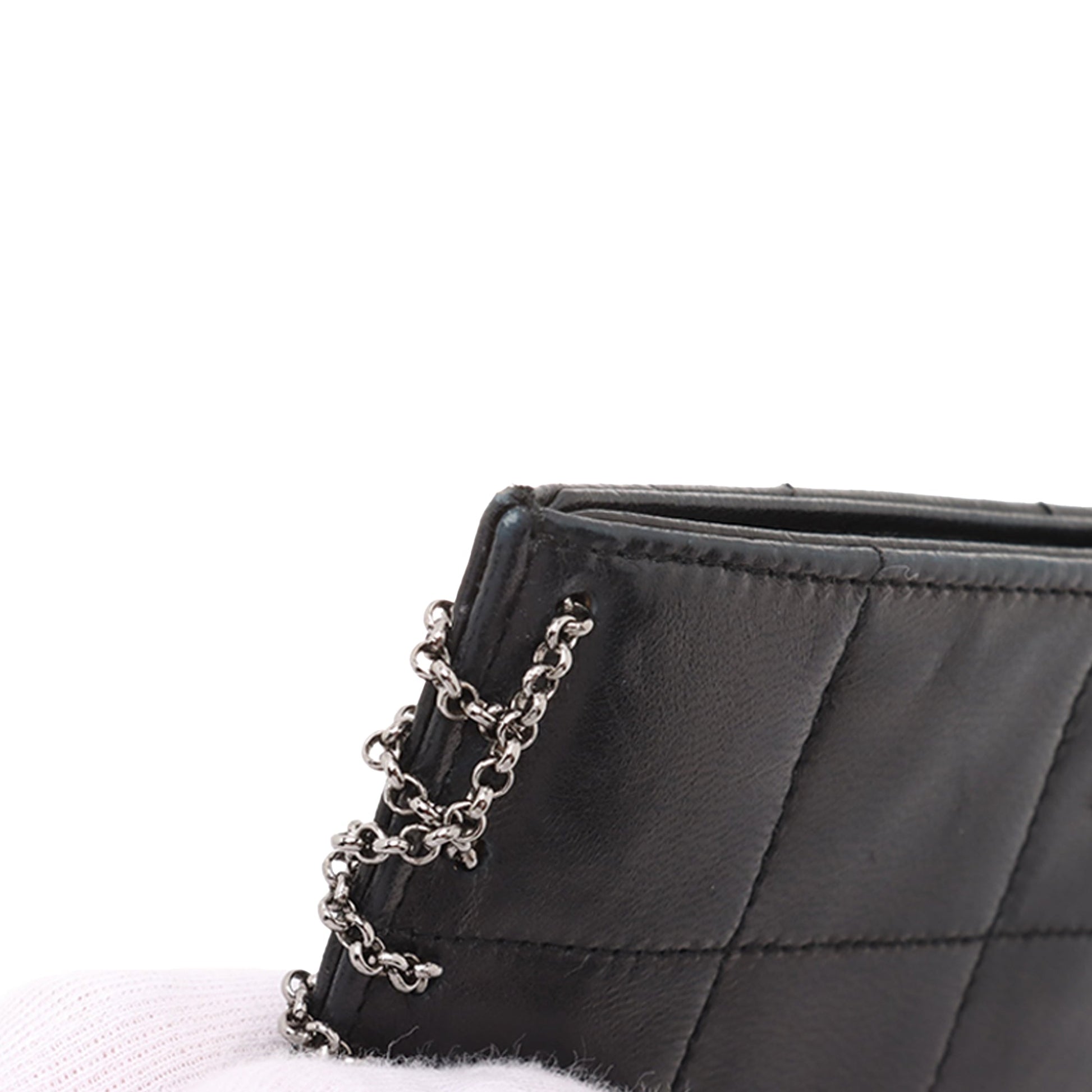Chanel CC Choco Bar Lambskin Chain Fringe Crossbody