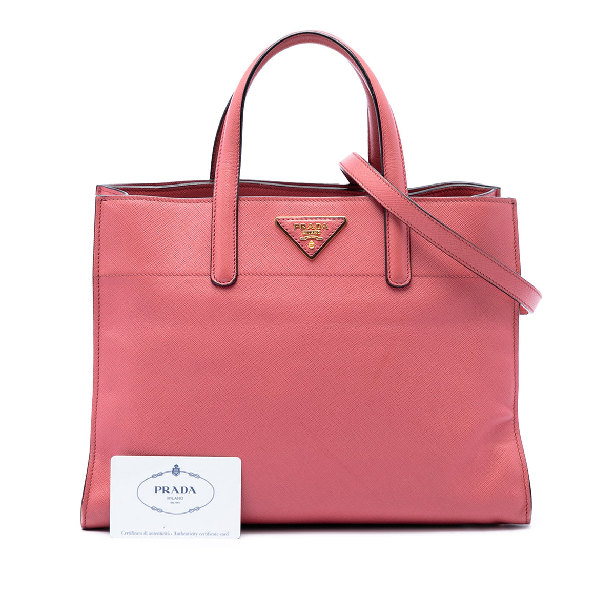 Prada Saffiano Soft Triple Pocket Tote