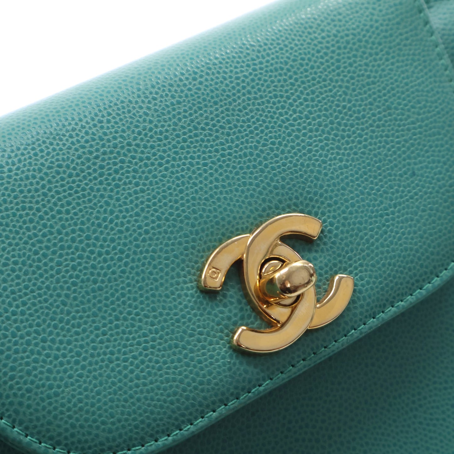 Chanel CC Caviar Kelly Top Handle Flap