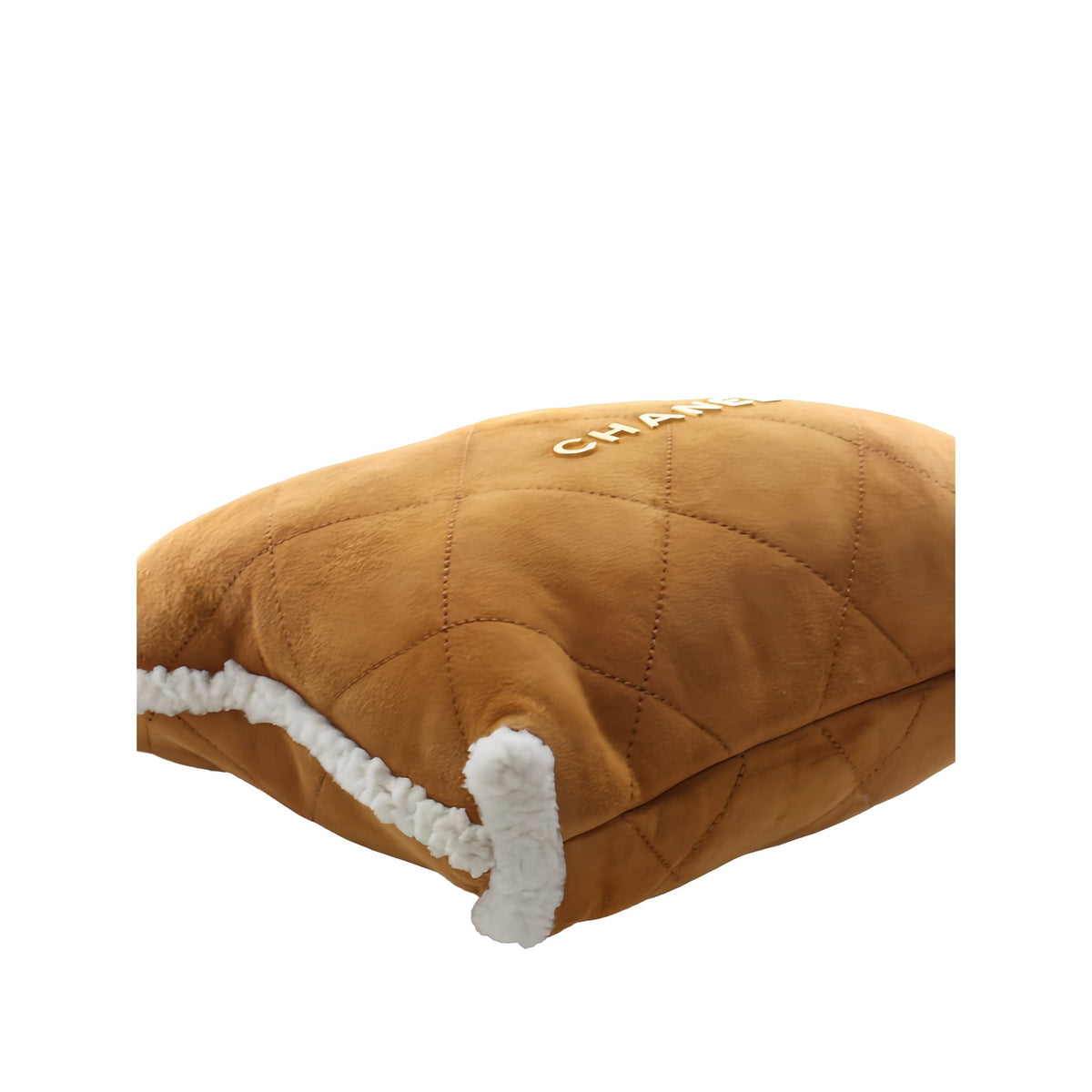 Chanel Large Shearling Trimmed Quilted Suede 22 Hobo — Brown