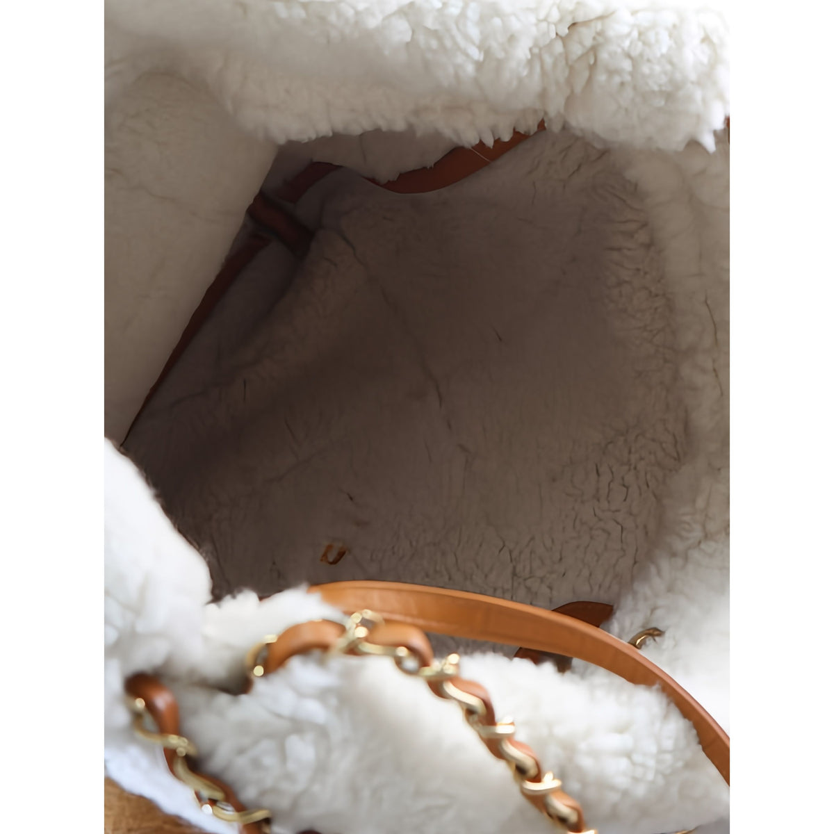 Chanel Large Shearling Trimmed Quilted Suede 22 Hobo — Brown