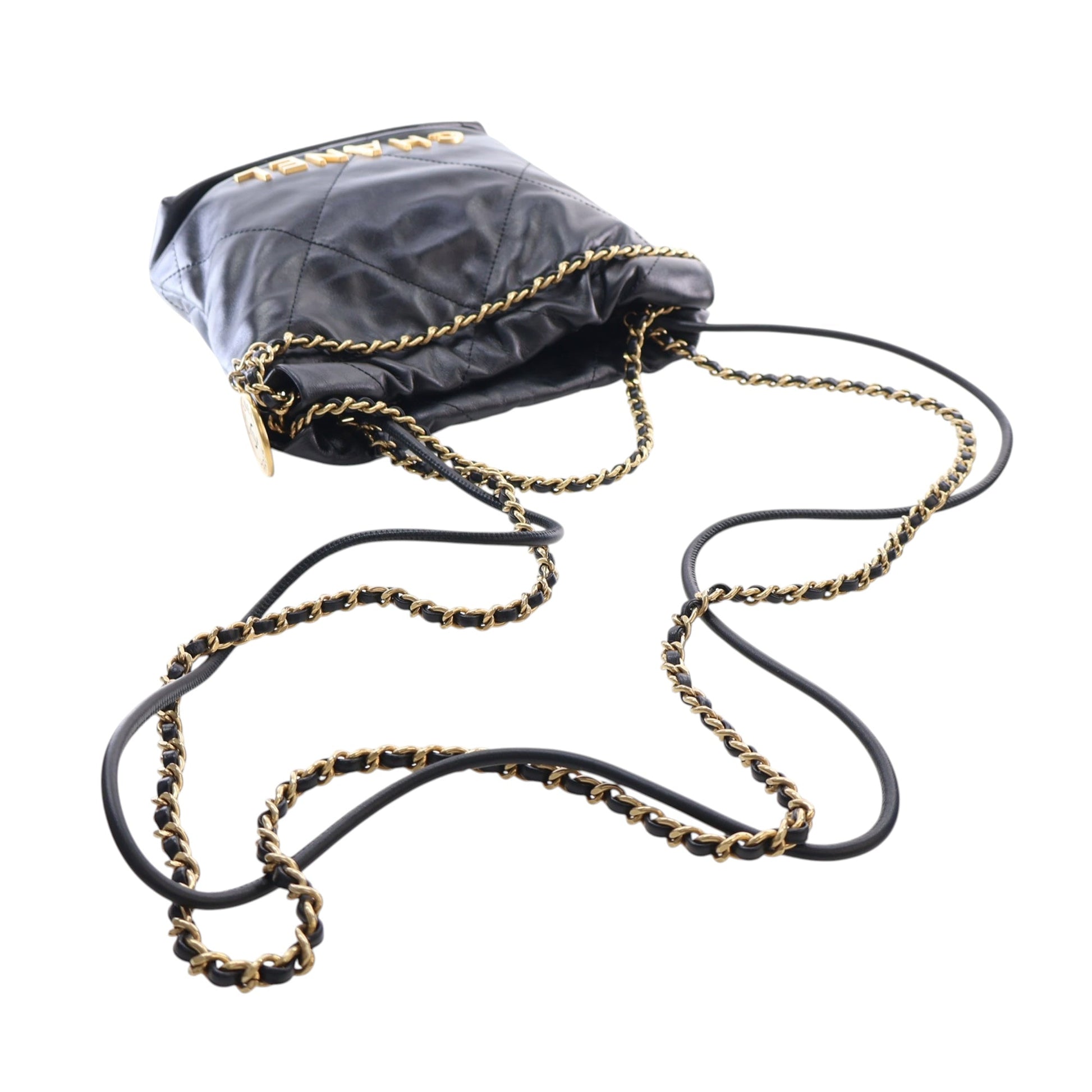 Chanel Mini Shiny Calfskin 22 Handbag