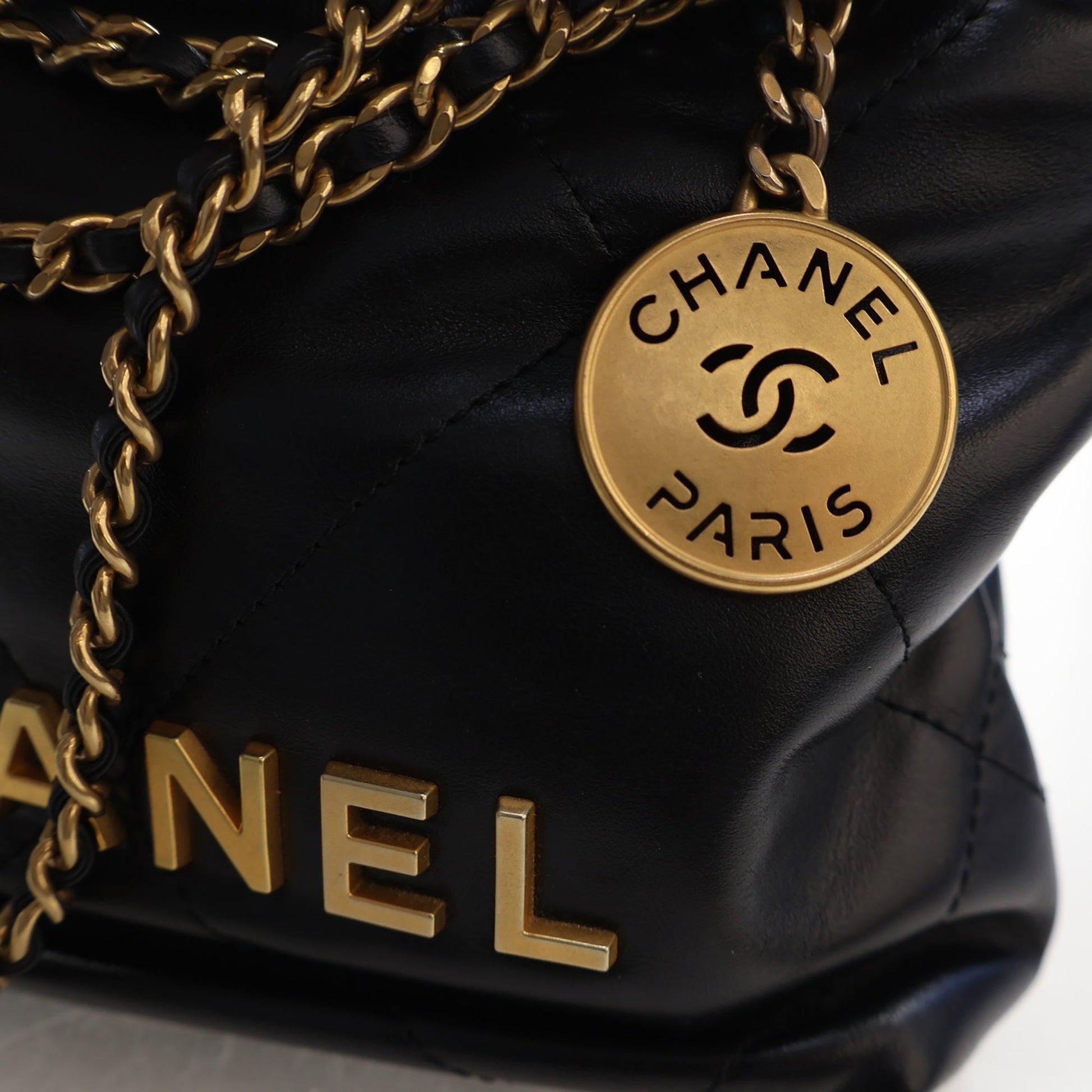 Chanel Mini Shiny Calfskin 22 Handbag