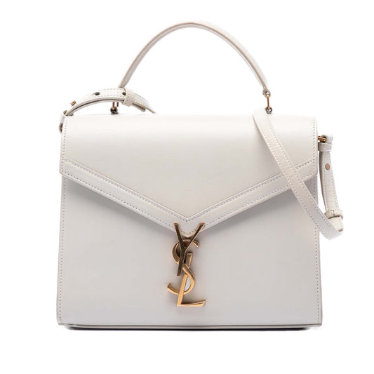 Saint Laurent Medium Smooth Calfskin Classic Monogram Cassandra Top Handle Bag