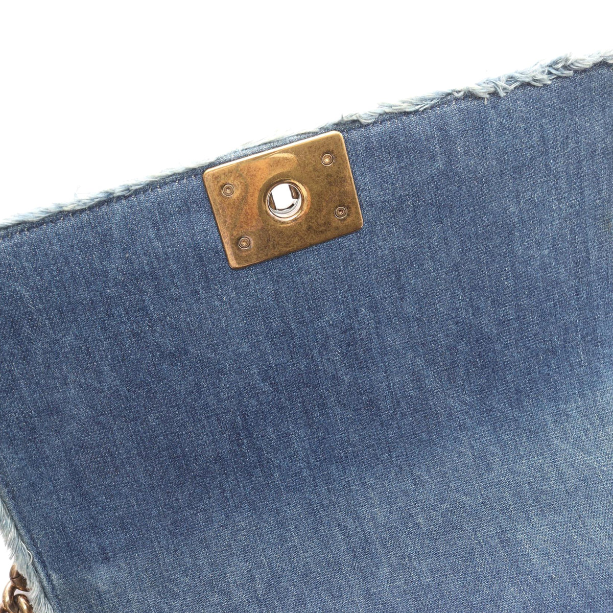 Chanel Old Medium Patchwork Denim Boy Flap