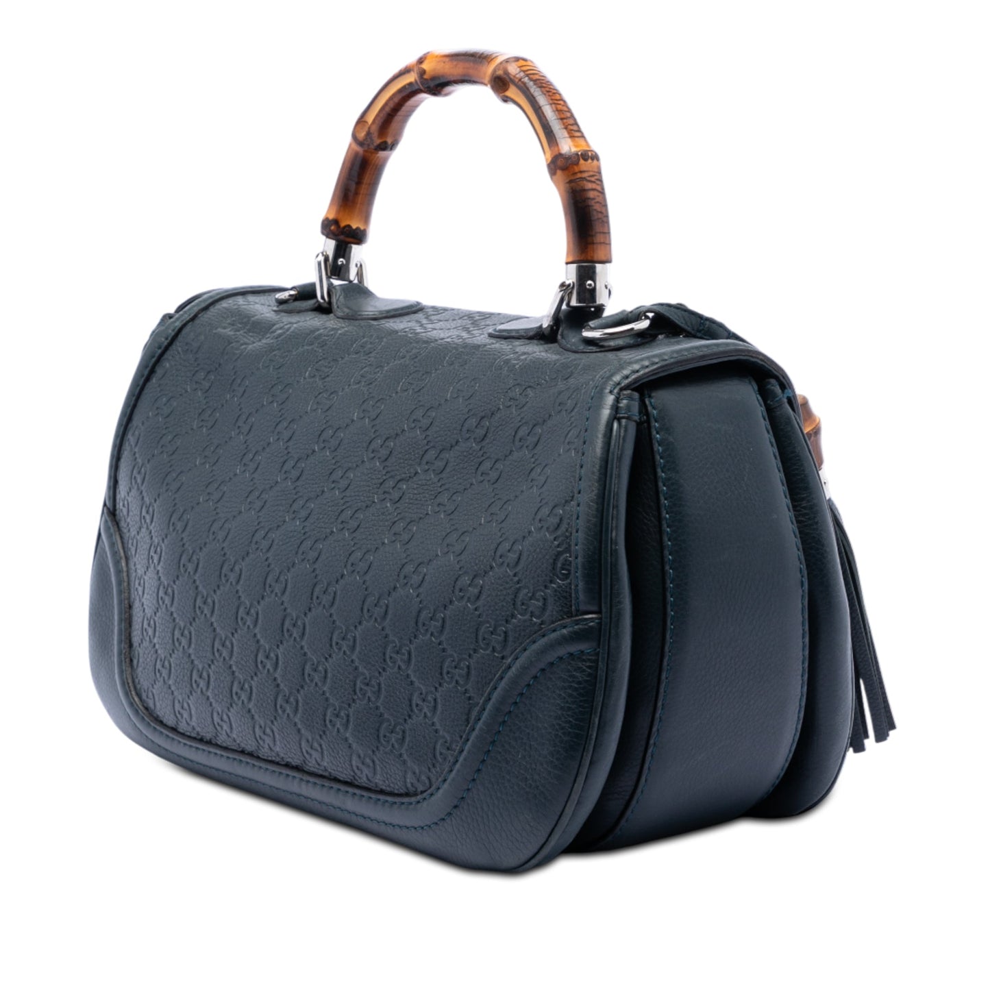 Gucci Large Guccissima New Bamboo Top Handle Bag