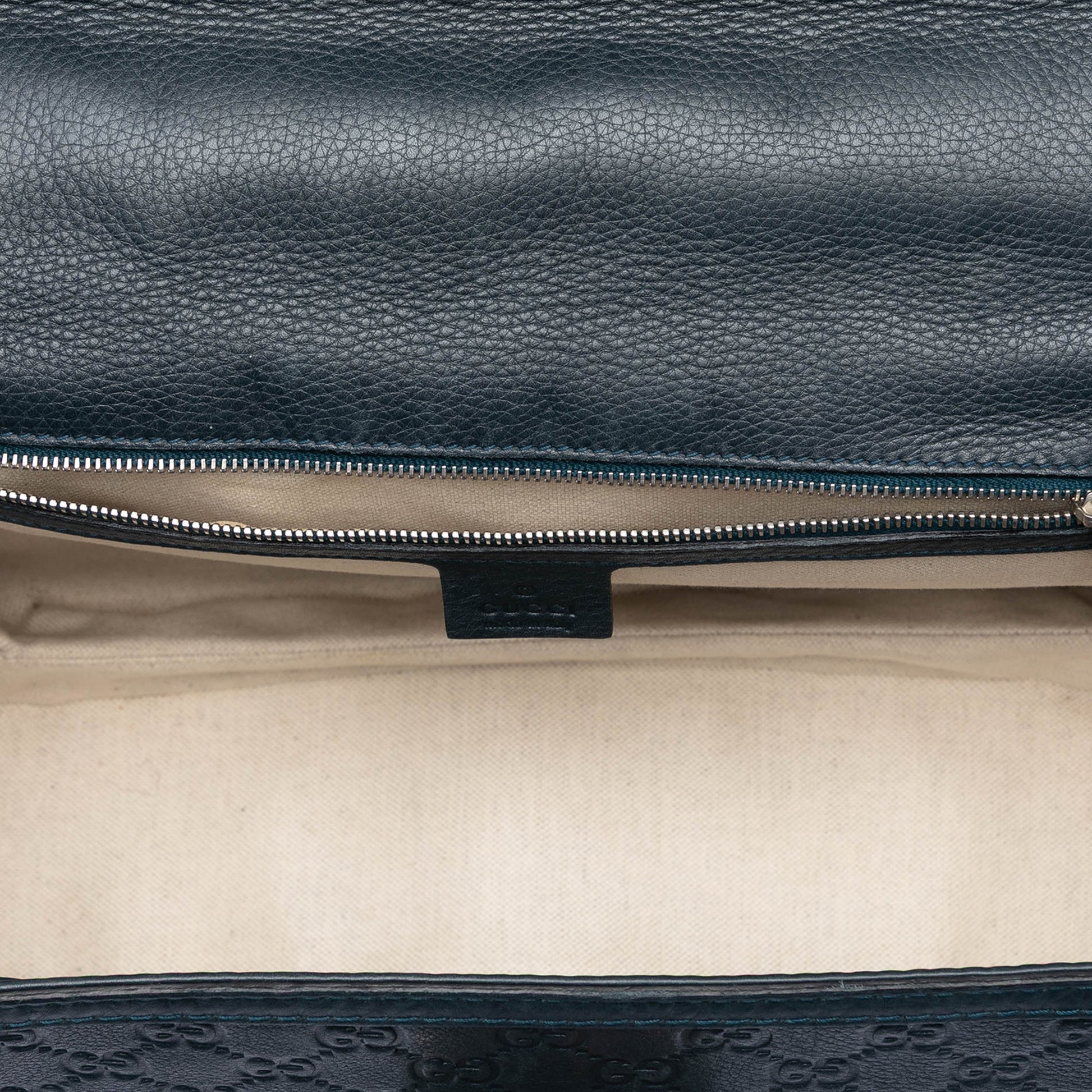 Gucci Large Guccissima New Bamboo Top Handle Bag