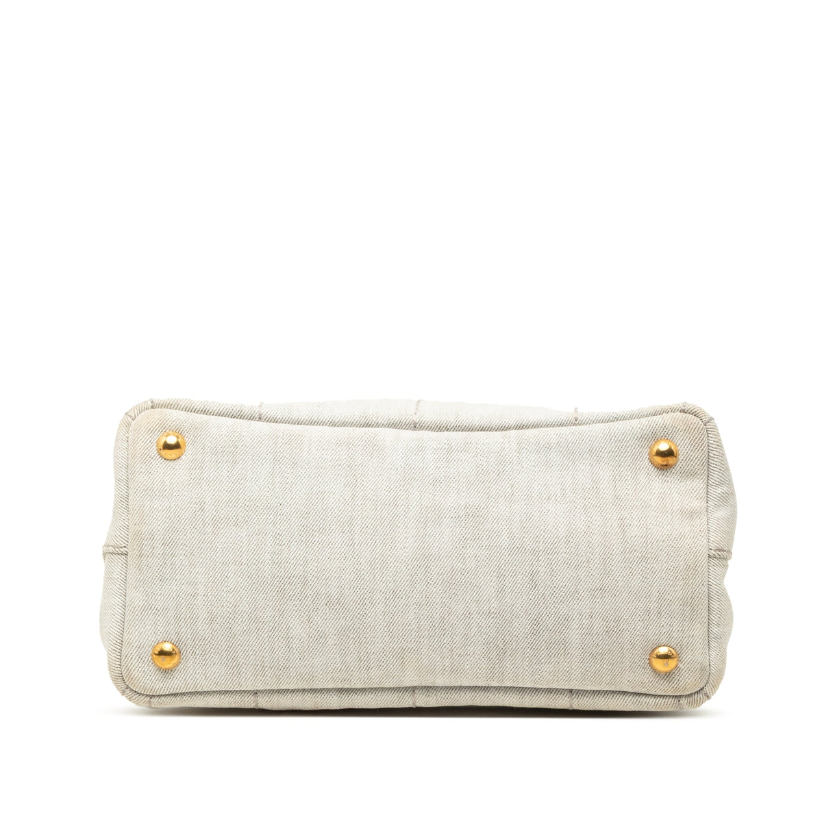 Prada Small Denim Canapa Logo Tote