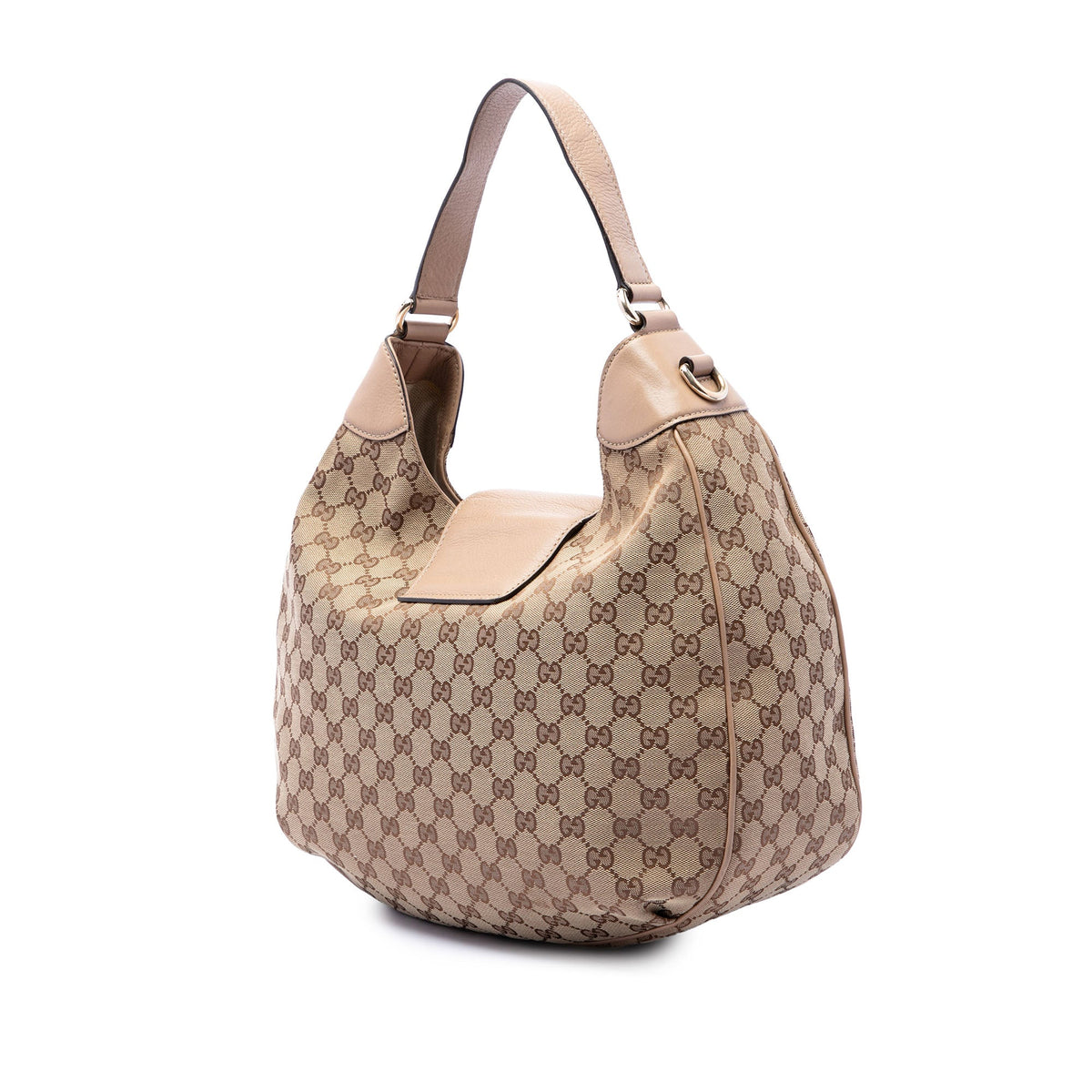 Gucci GG Canvas Dressage Hobo — Beige
