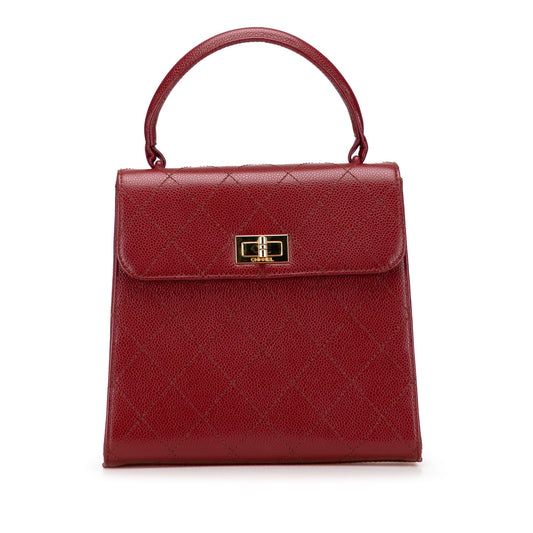 Chanel Reissue 2.55 Quilted Caviar Top Handle Flap