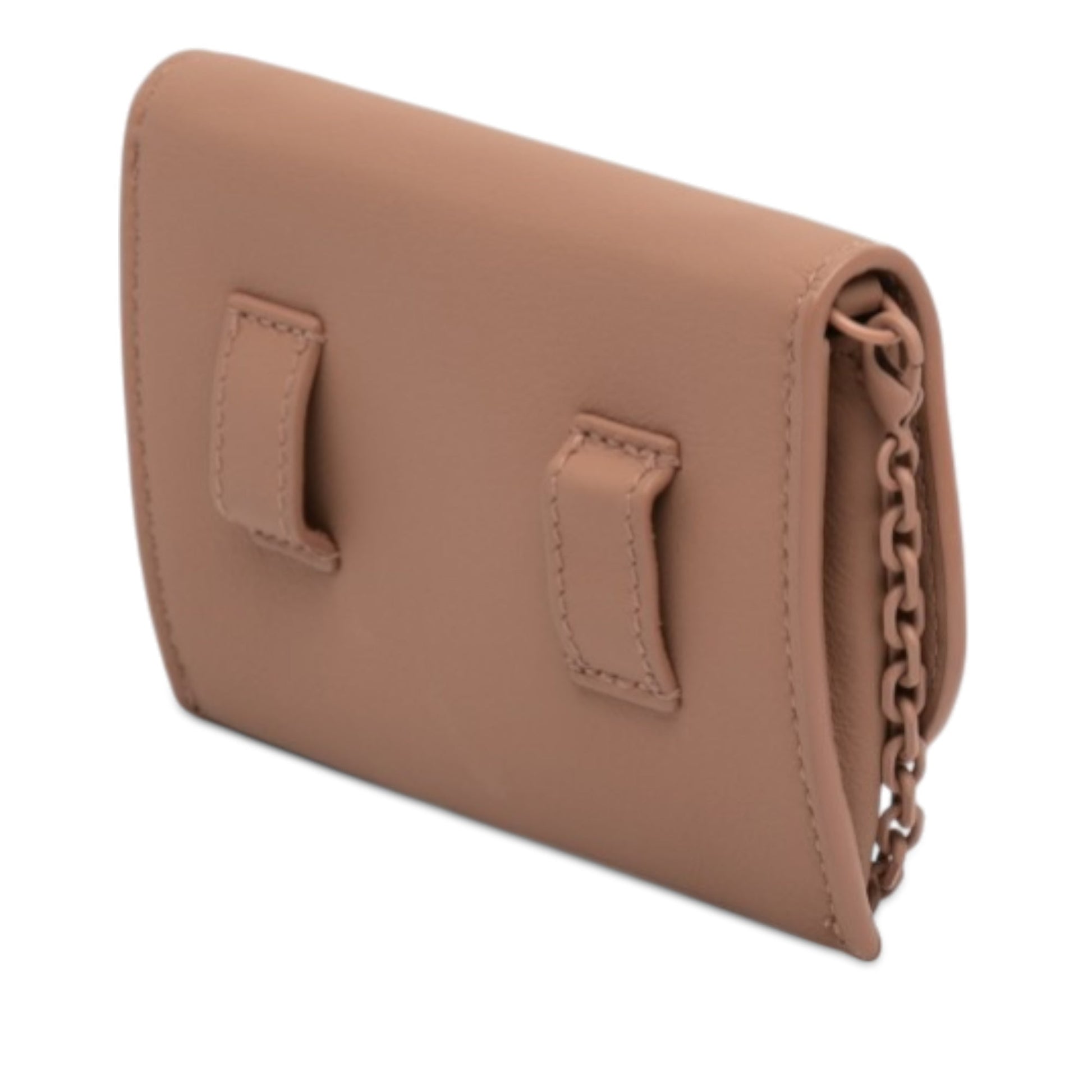 Nano Ultra Matte Calfskin Saddle Chain Pouch