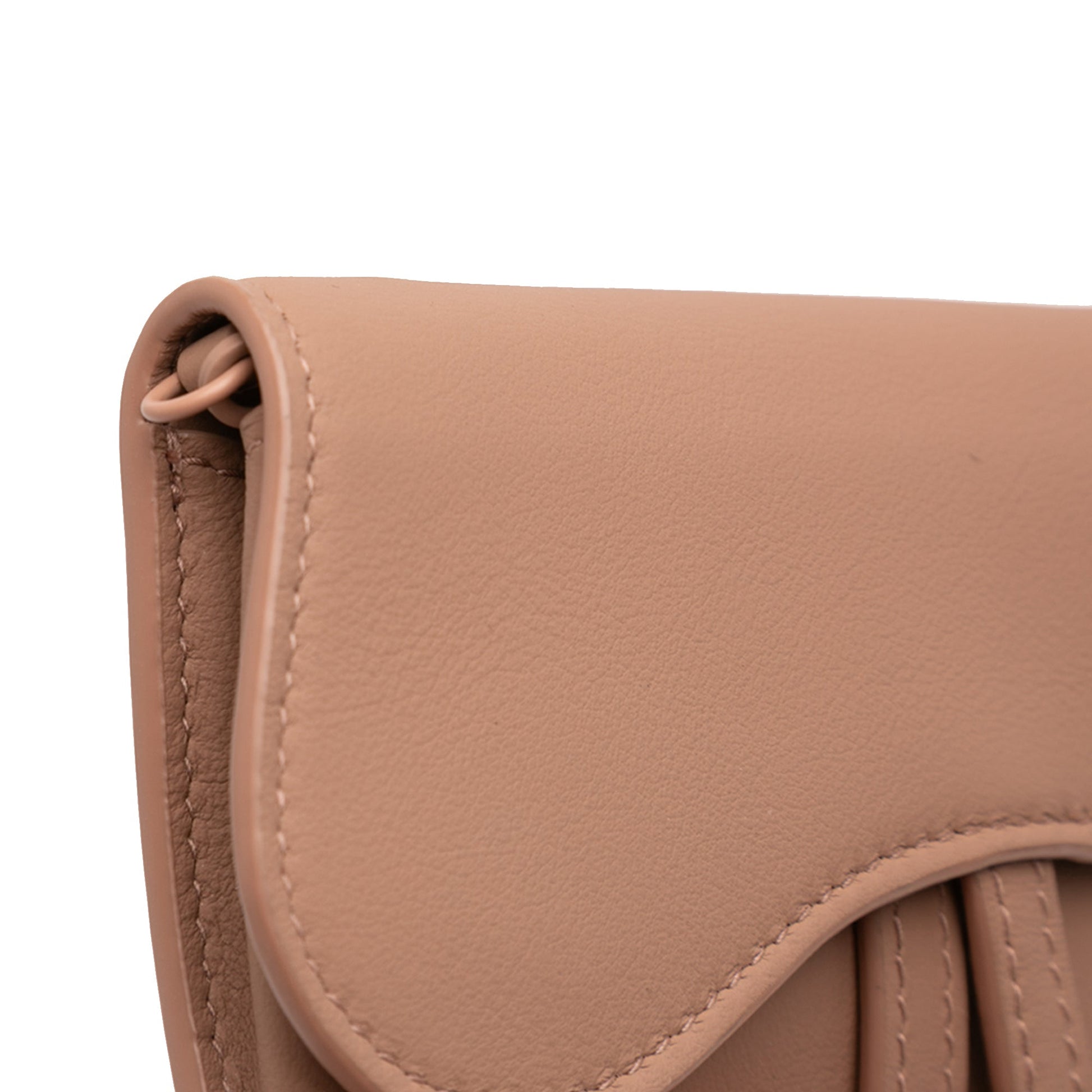Nano Ultra Matte Calfskin Saddle Chain Pouch