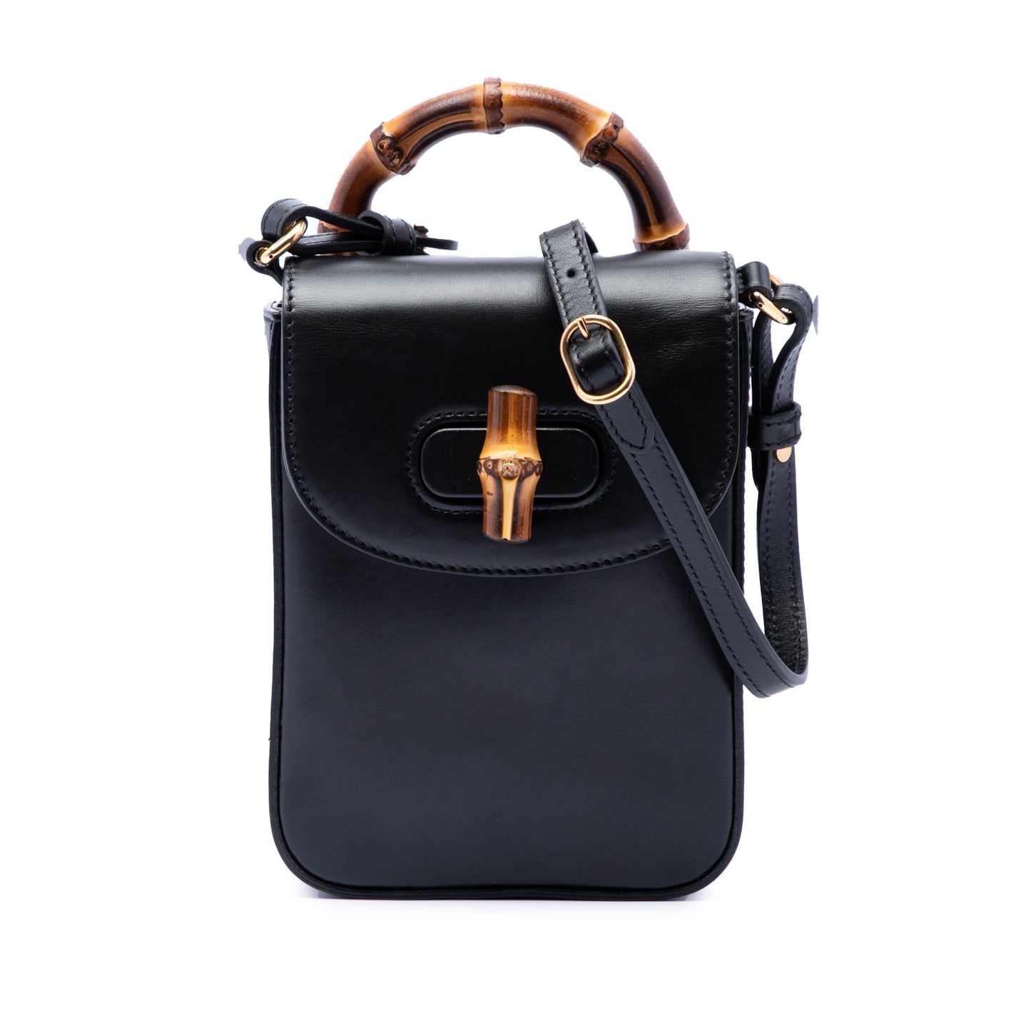 Gucci Mini Calfskin Bamboo Top Handle Bag