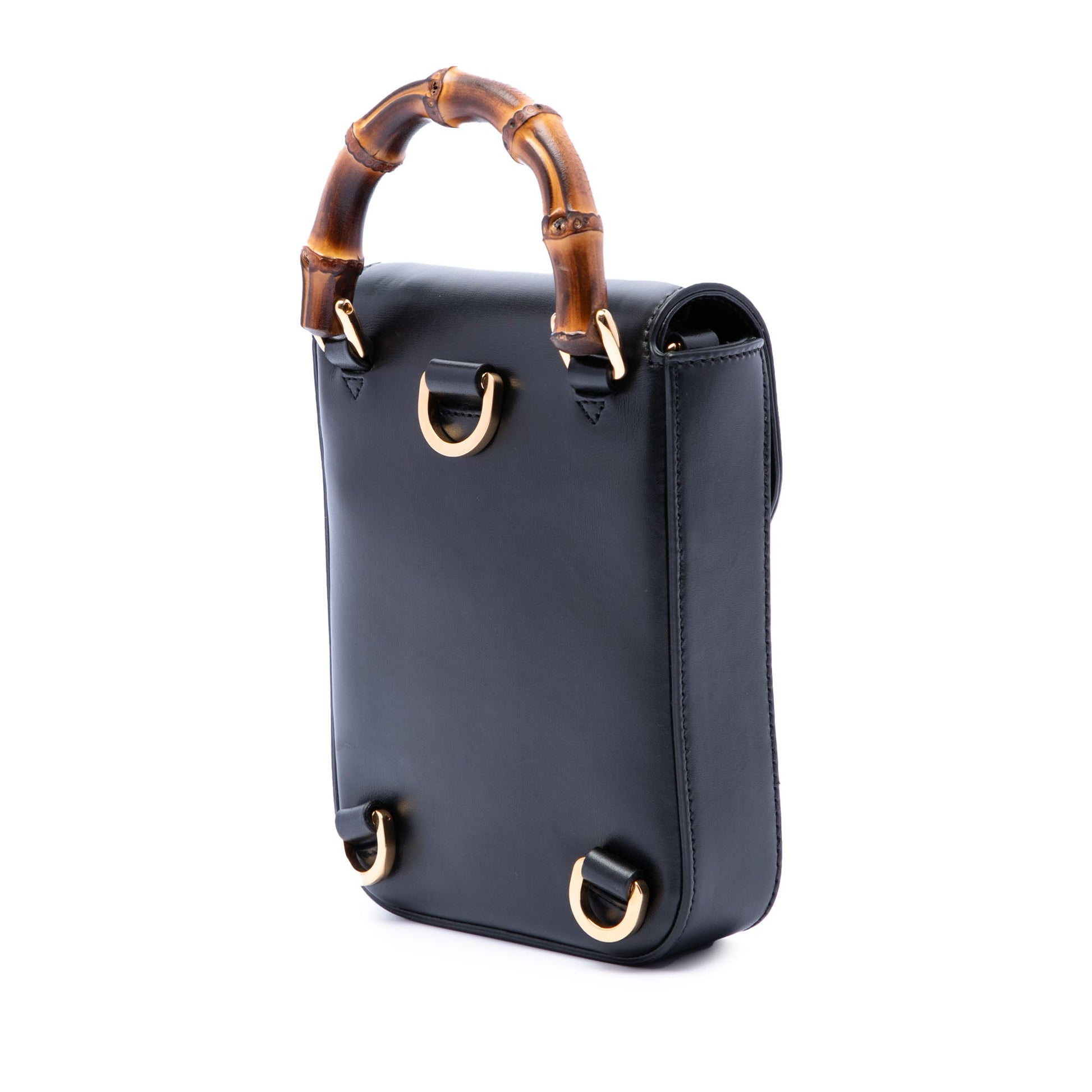 Gucci Mini Calfskin Bamboo Top Handle Bag