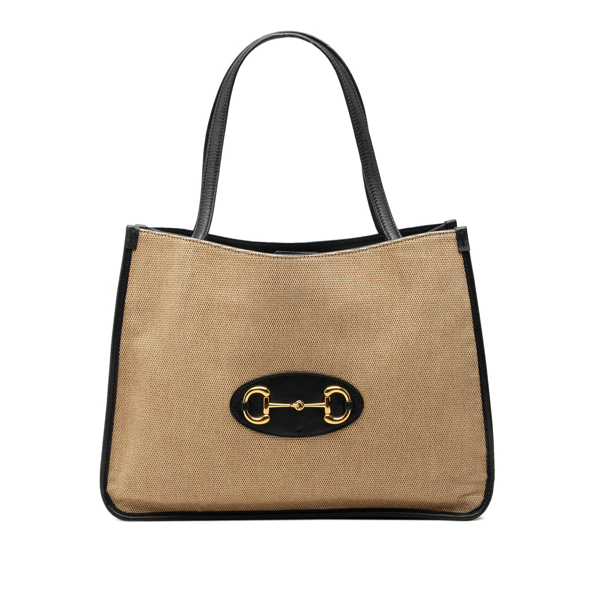 Gucci Medium Canvas Horsebit 1955 Tote — Beige