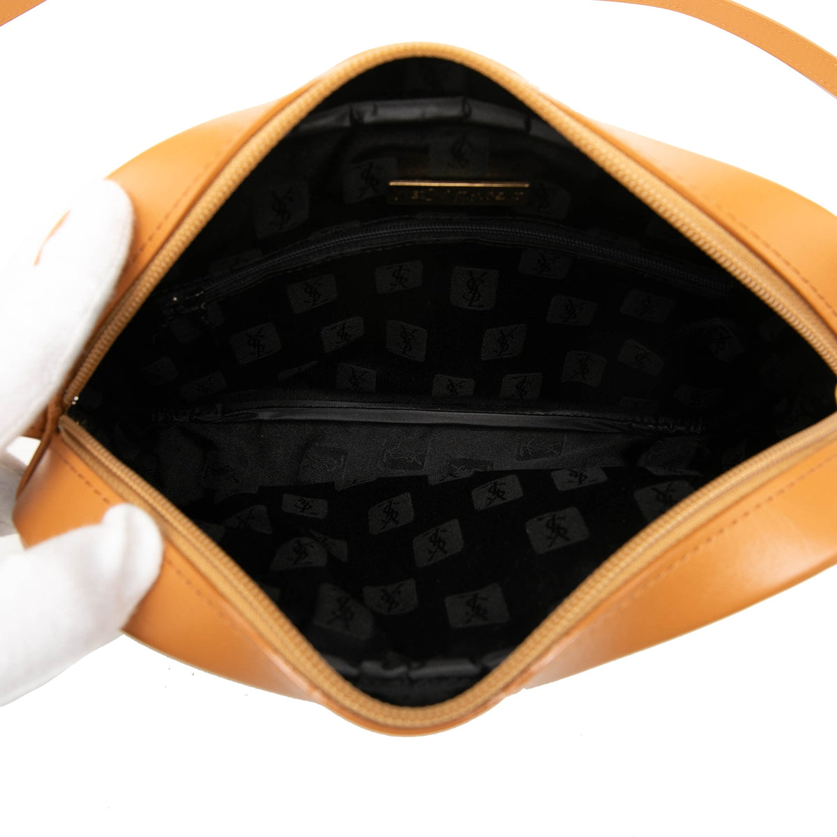 Saint Laurent Leather Trimmed Coated Canvas Crossbody — Black