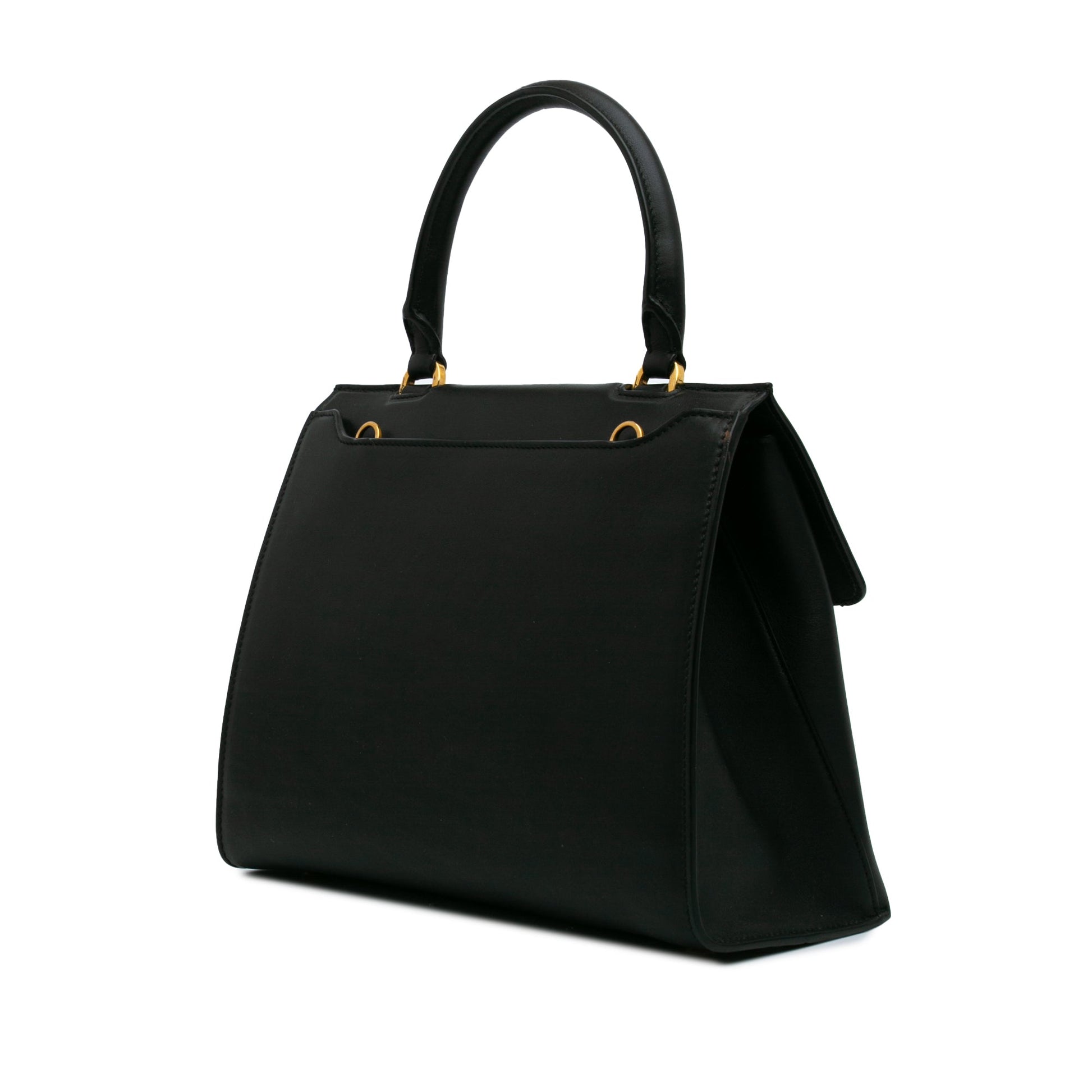 Ferragamo Leather Gancini Trifolio Satchel