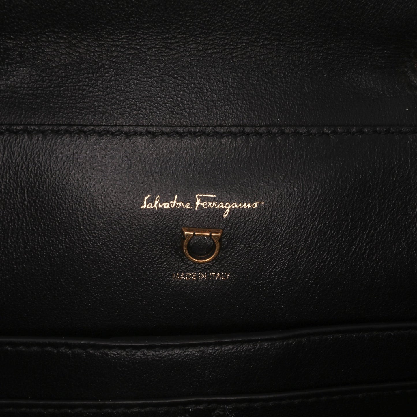 Ferragamo Leather Gancini Trifolio Satchel