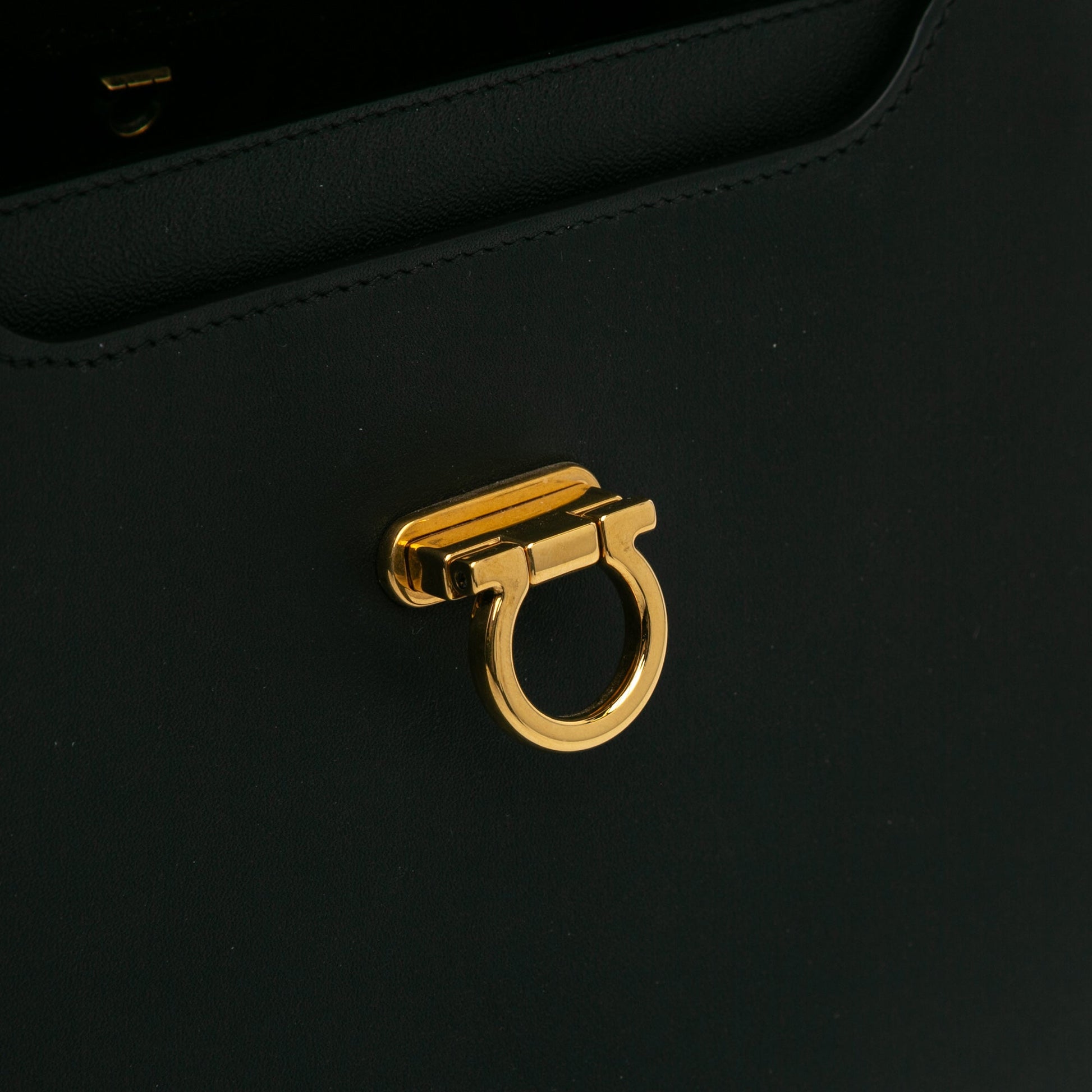 Ferragamo Leather Gancini Trifolio Satchel