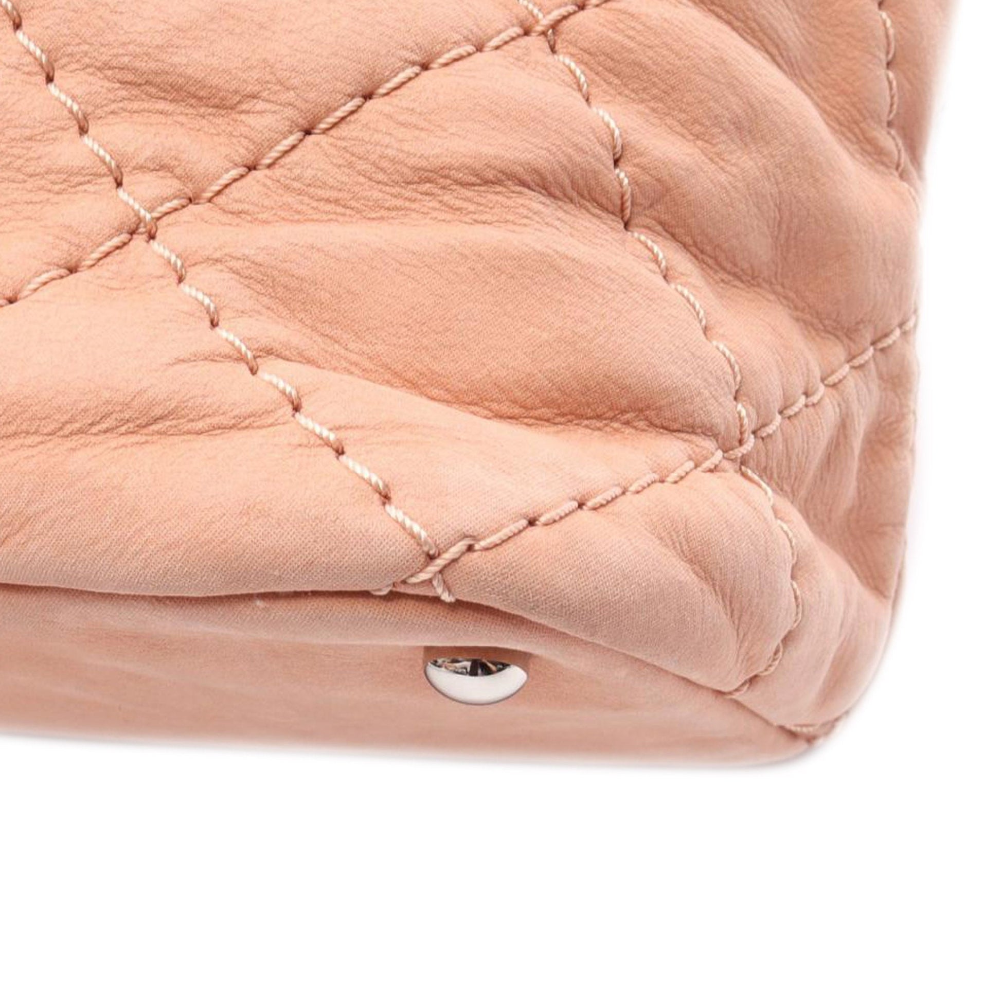 Chanel Large CC Quilted Suede Sea Hit Tote