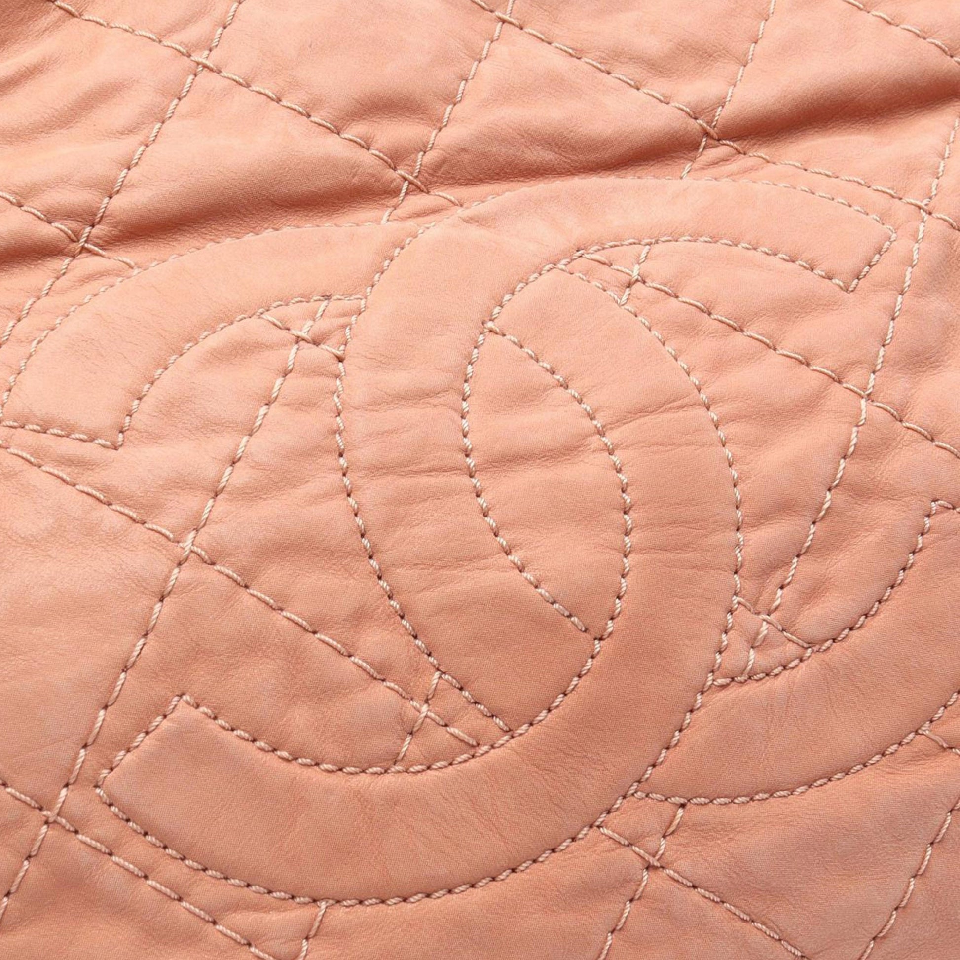 Chanel Large CC Quilted Suede Sea Hit Tote