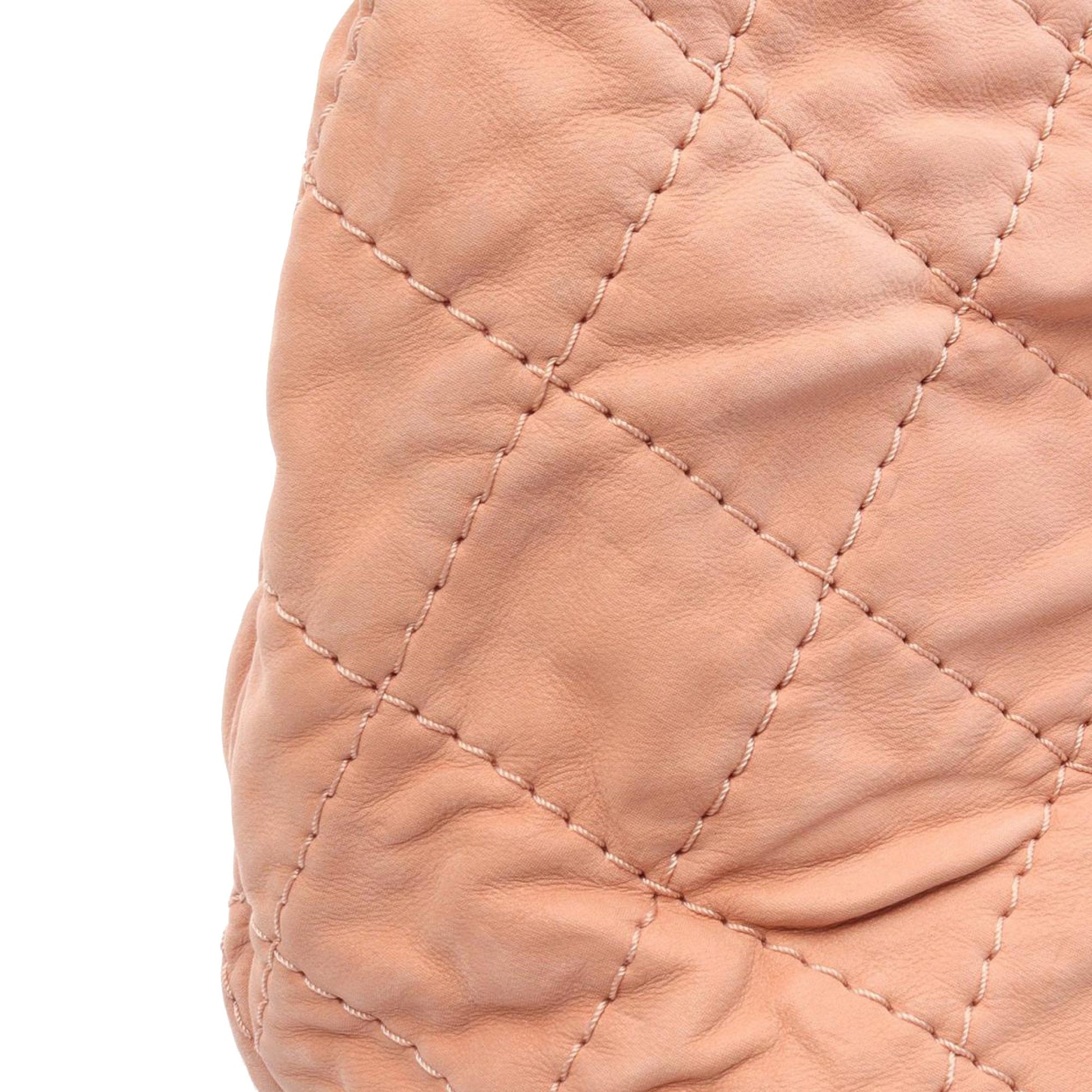 Chanel Large CC Quilted Suede Sea Hit Tote