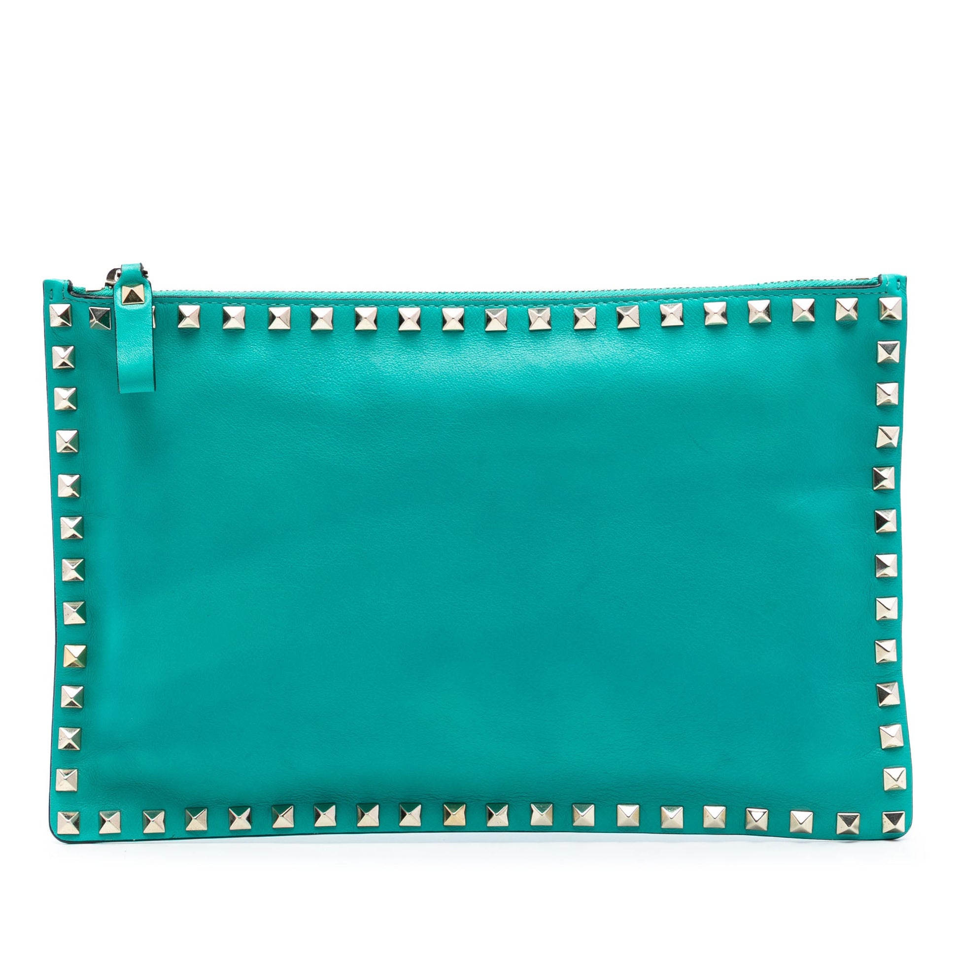 Valentino Leather Rockstud Clutch