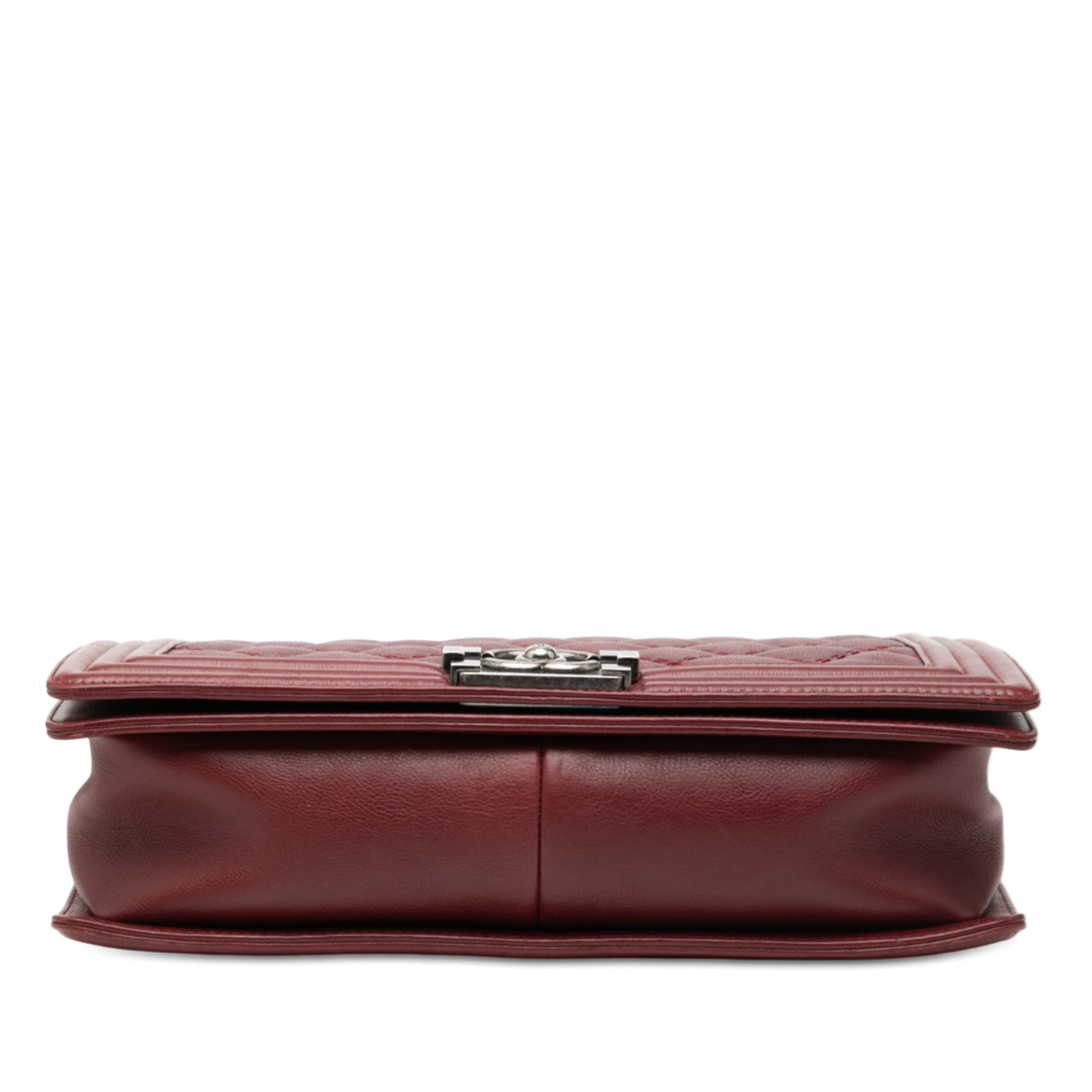 Chanel Medium Quilted Lambskin Double Stitch Boy Flap