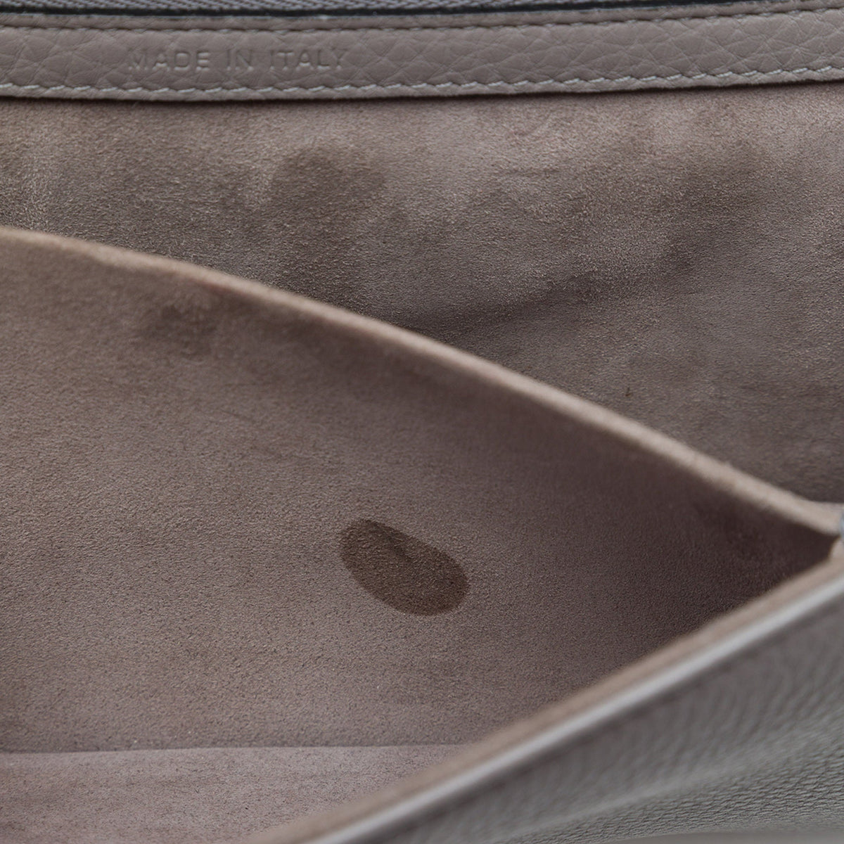 Dior Medium Grained Calfskin Diorama Flap — Gray