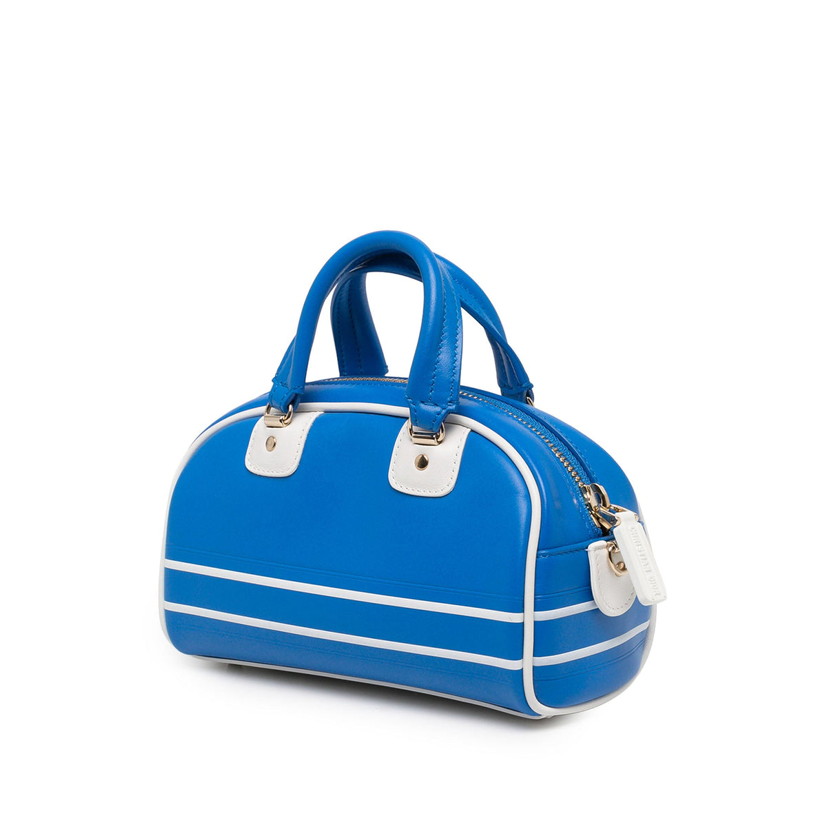 Dior Micro Leather Dior Vibe Zip Bowling Bag — Blue