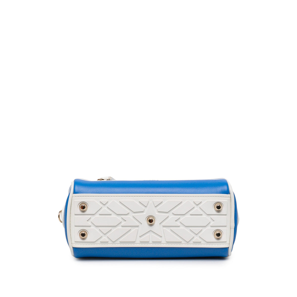 Dior Micro Leather Dior Vibe Zip Bowling Bag — Blue