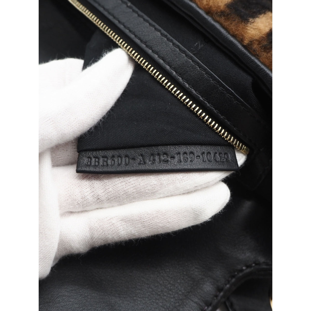 Fendi Medium Zucca Shearling Baguette Satchel — Brown