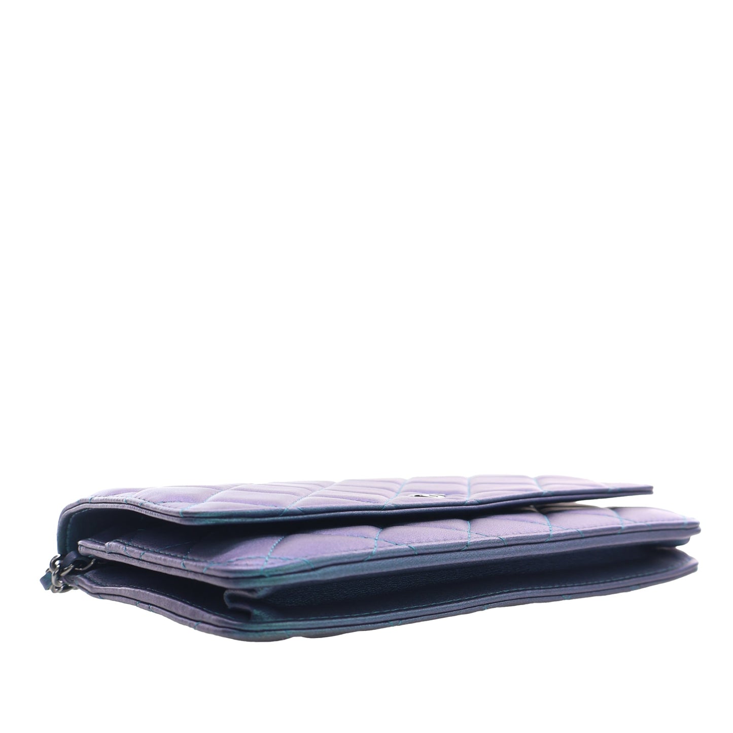 Chanel CC Quilted Iridescent Lambskin Wallet on Chain