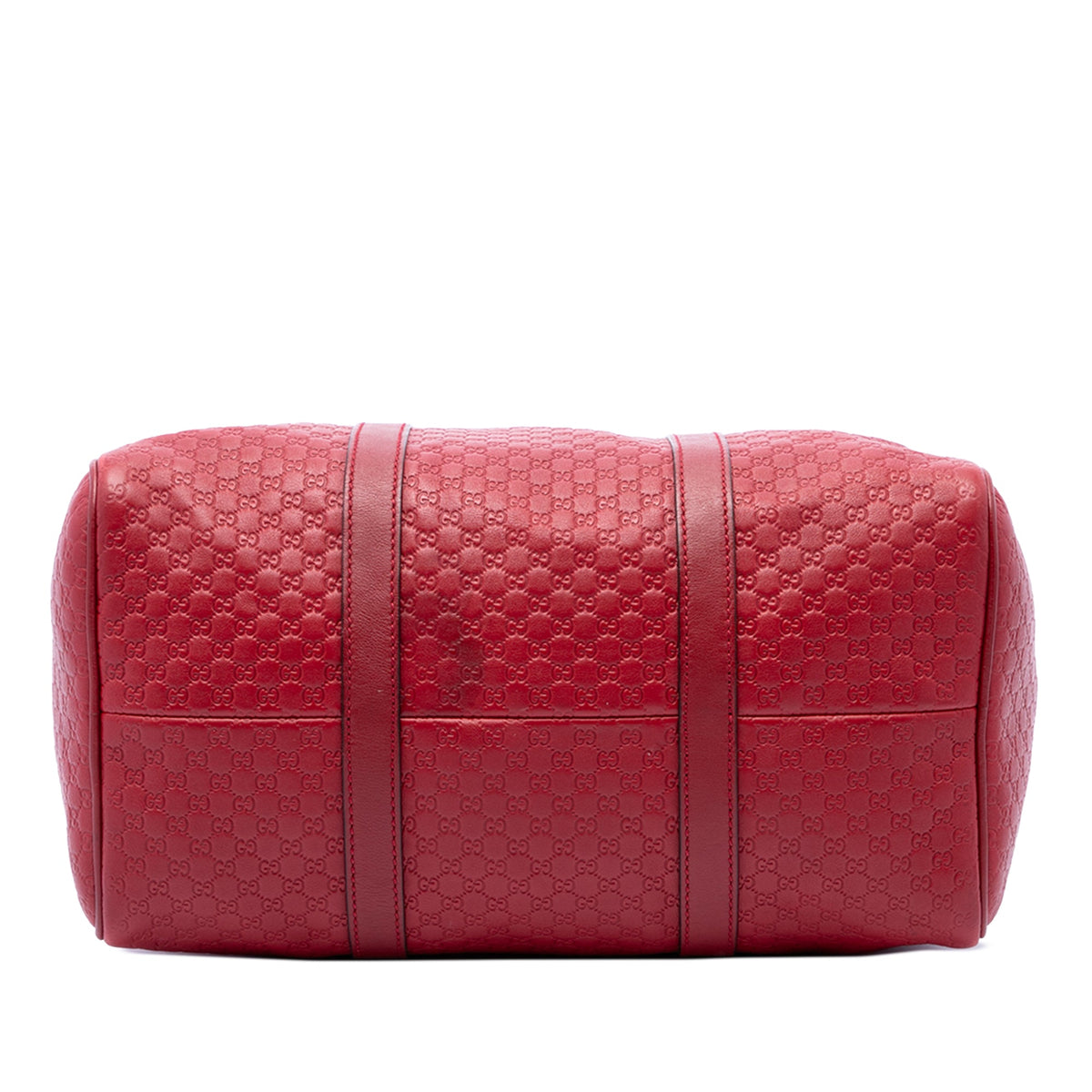 Gucci Medium Microguccissima Boston Bag — Red