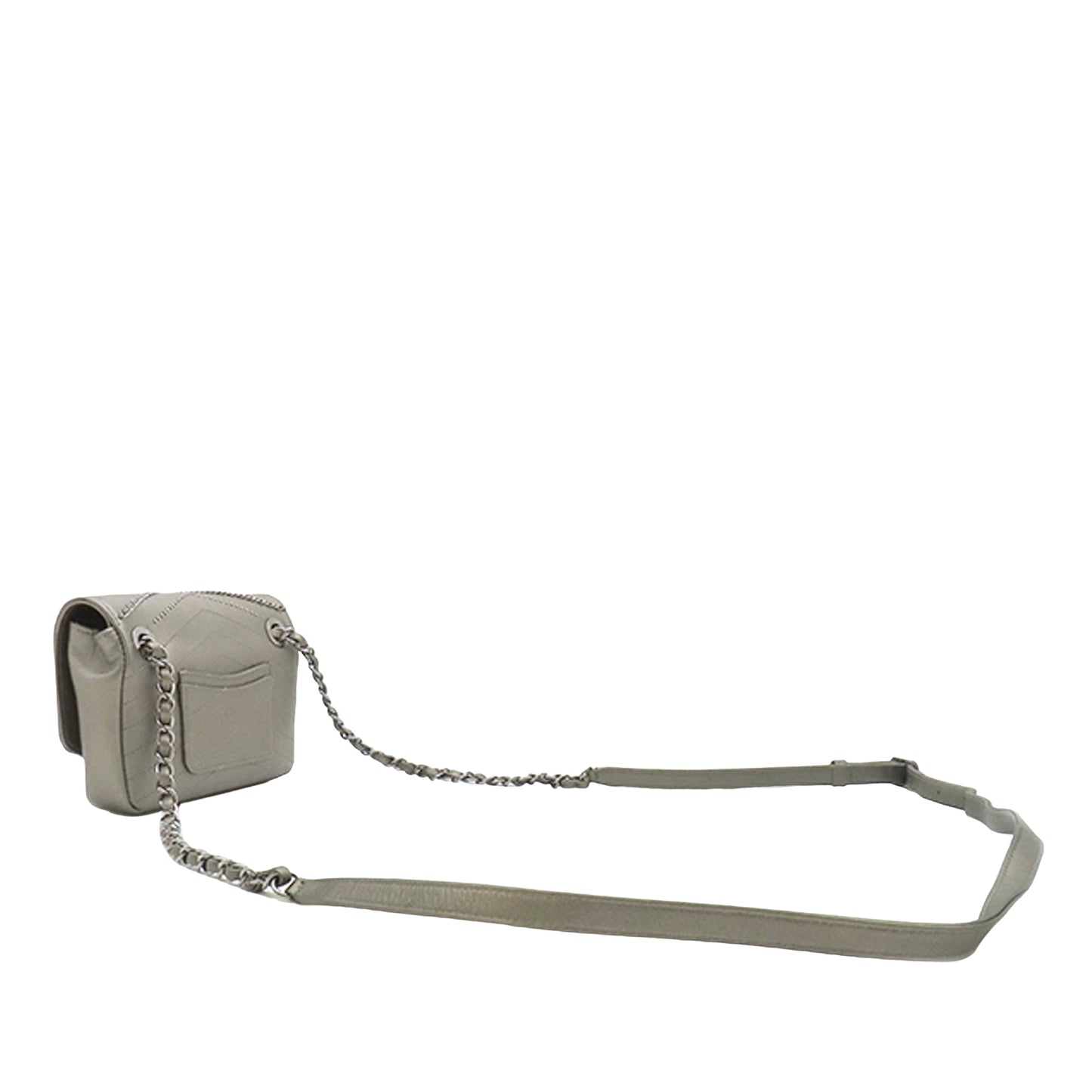Chanel Small Chevron Calfskin Embellished Data Center Envelope Flap