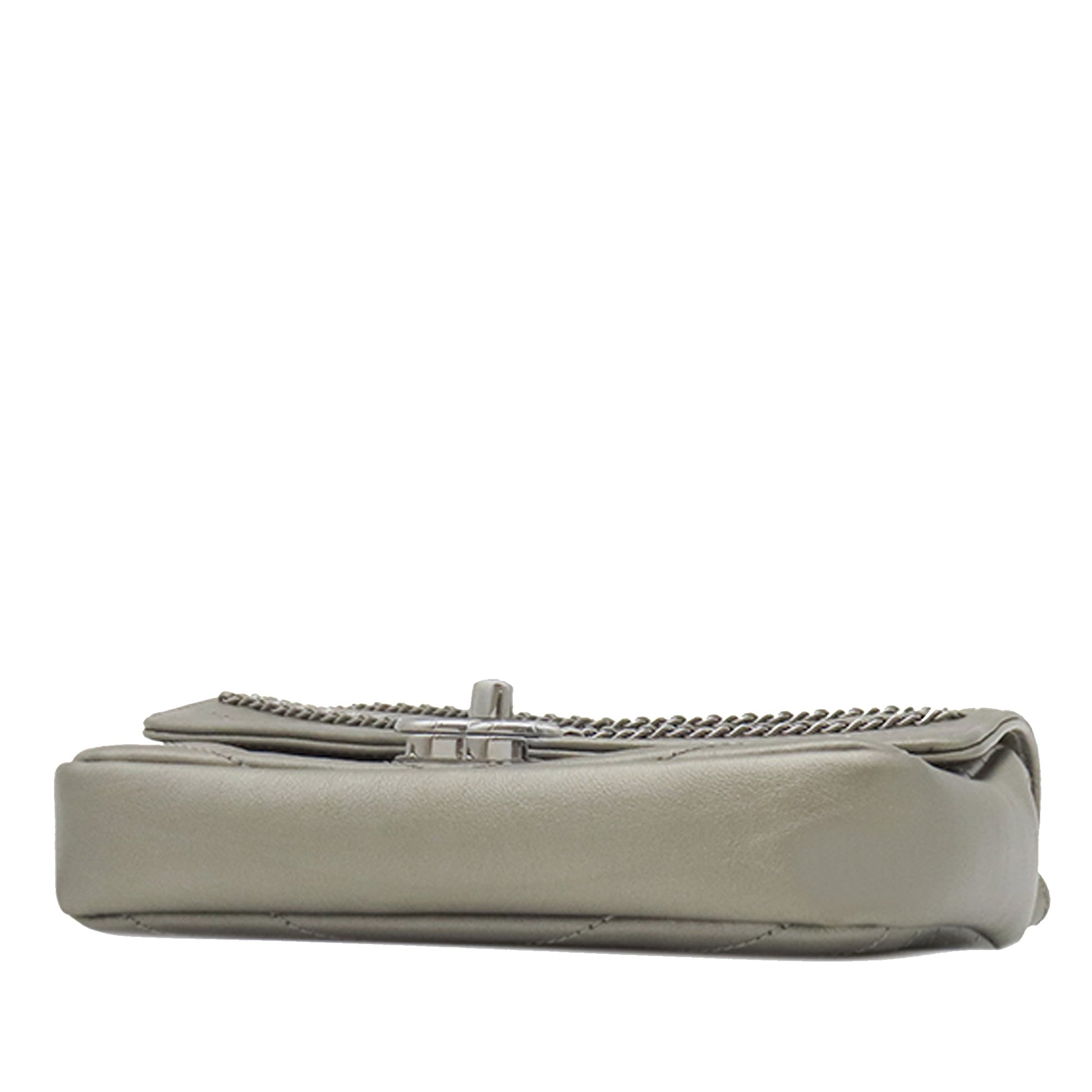 Chanel Small Chevron Calfskin Embellished Data Center Envelope Flap